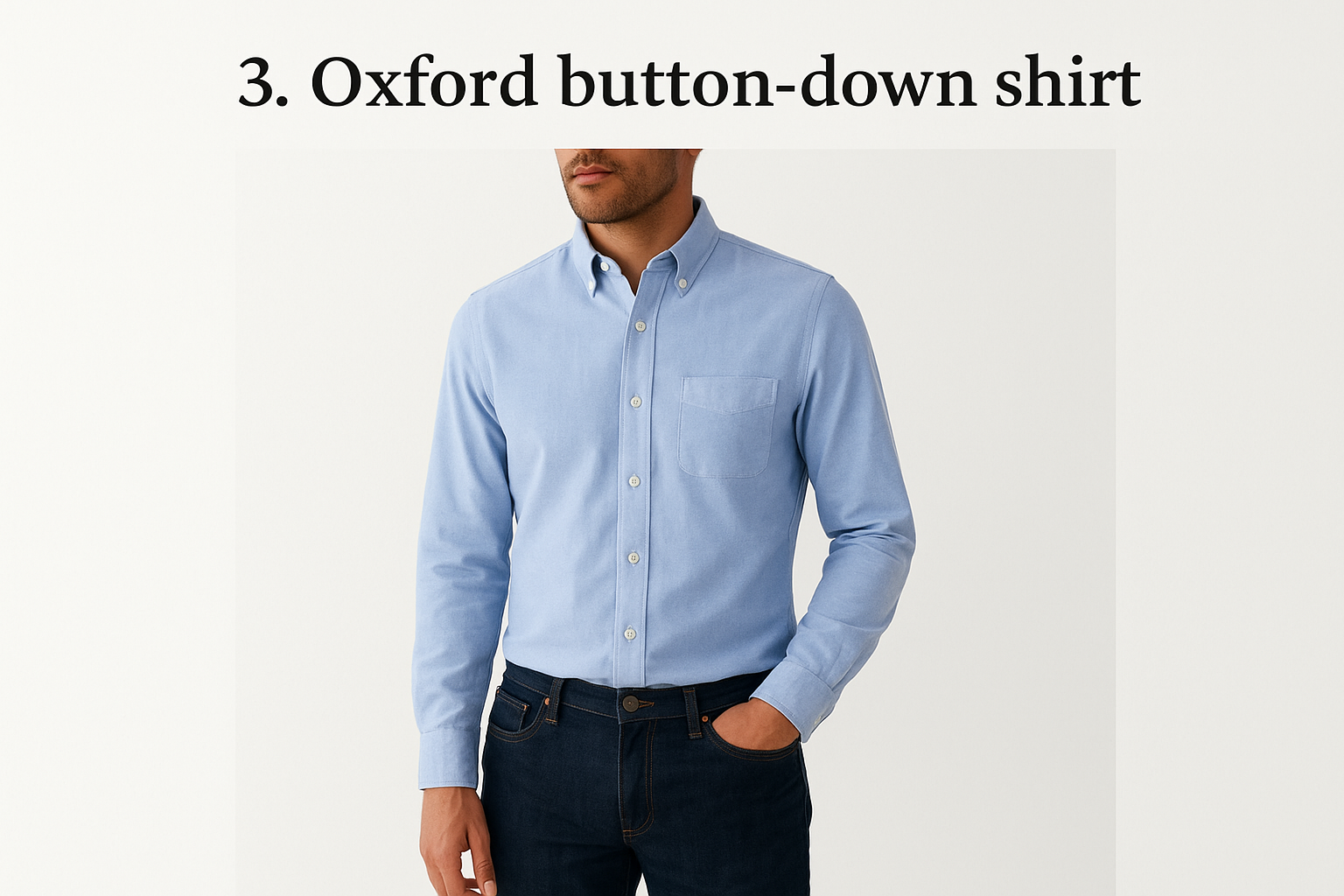3. Oxford button-down shirt