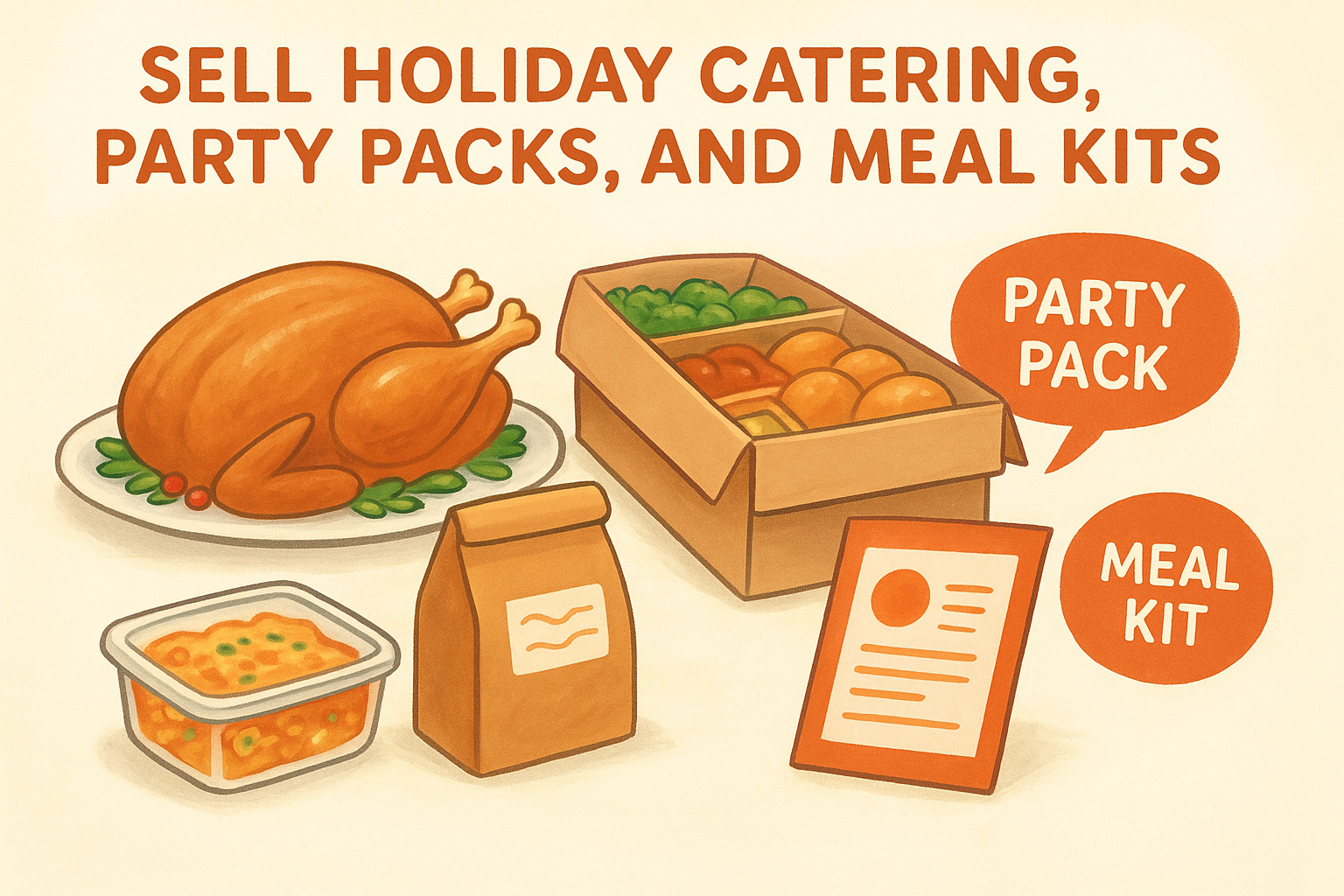 4. Sell holiday catering, party packs, and meal kits