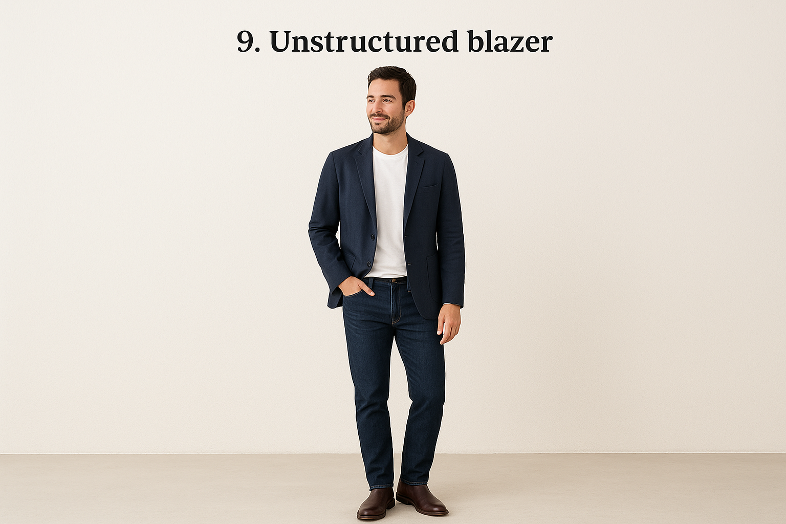 9. Unstructured blazer