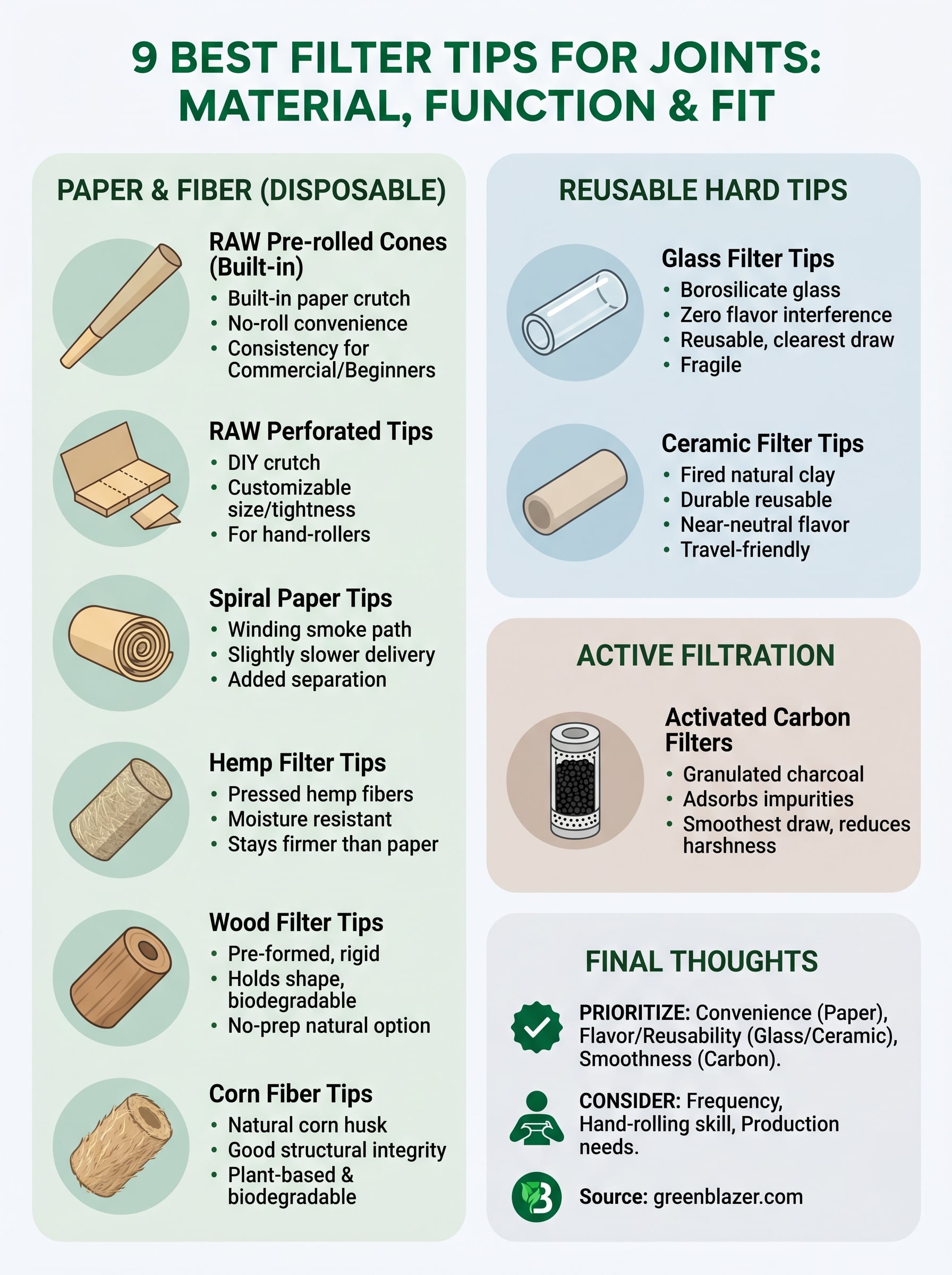 best filter tips for joints infographic