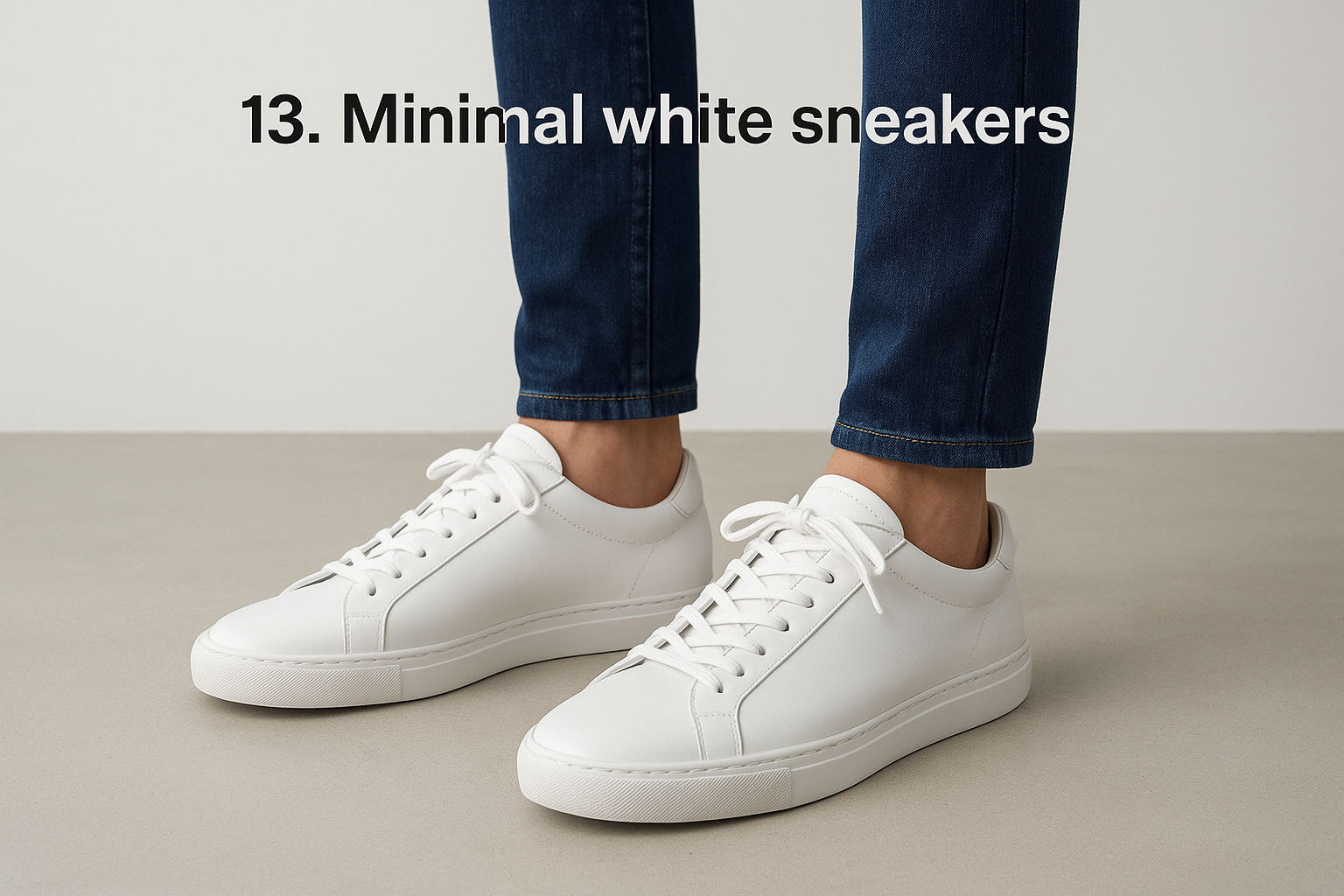 13. Minimal white sneakers