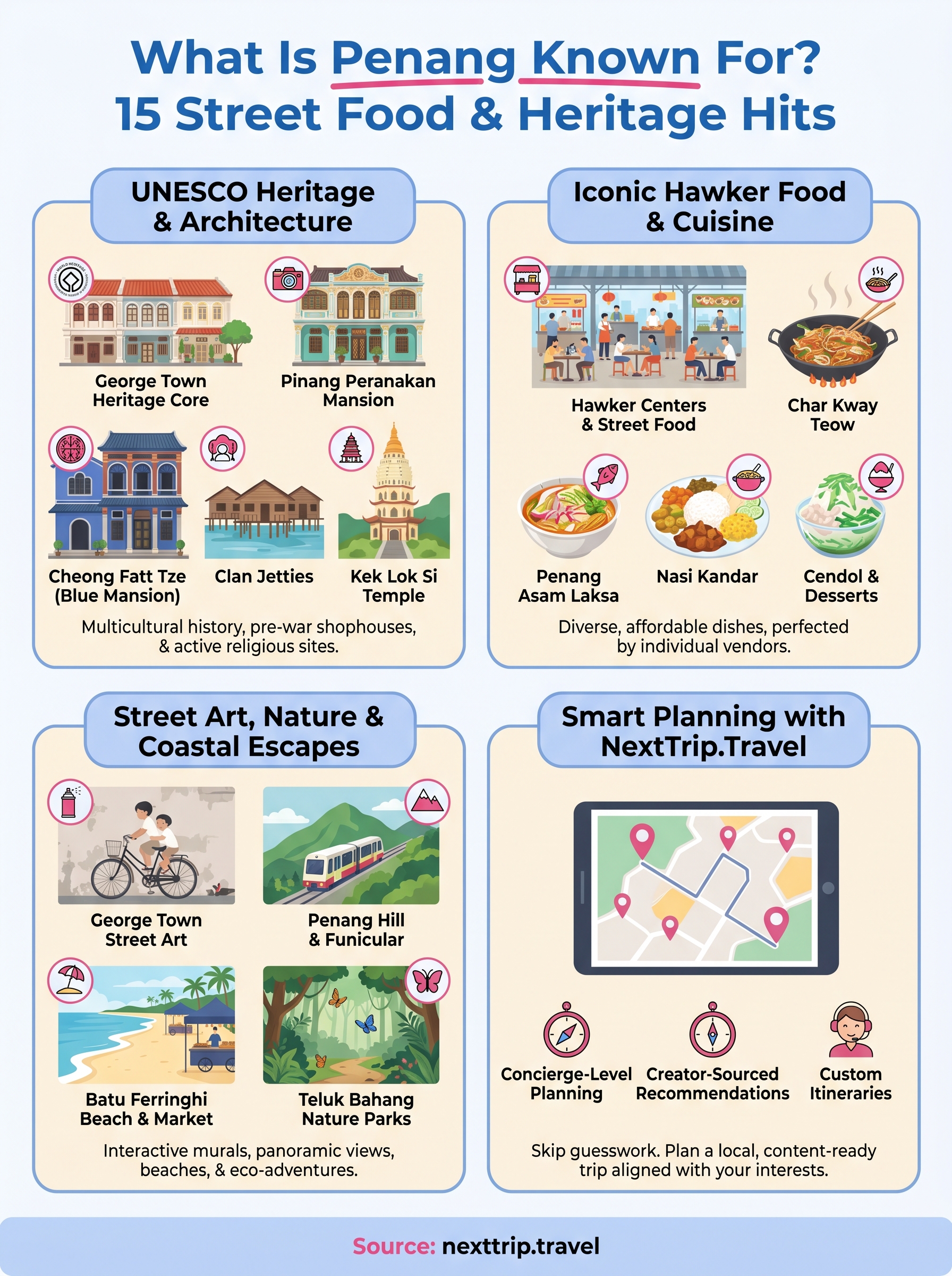 what is penang known for infographic