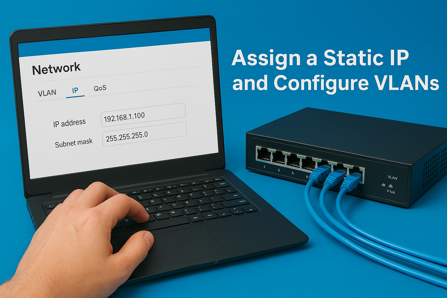 Assign a Static IP and Configure VLANs