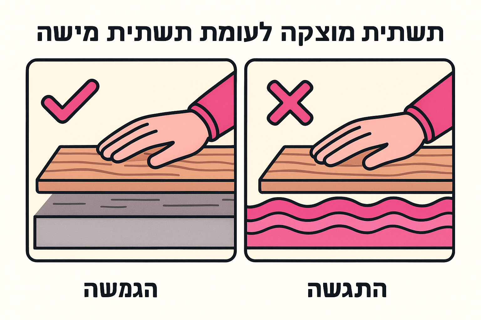 תשתית מוצקה לעומת תשתית גמישה
