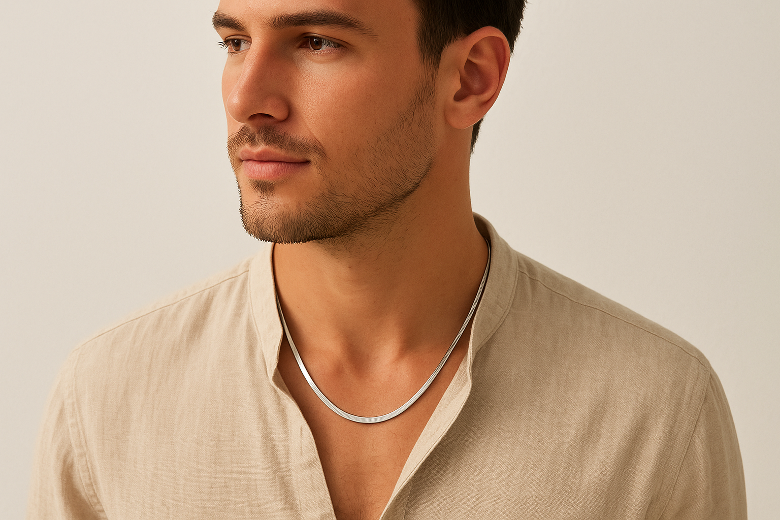 When a snake chain looks best on men