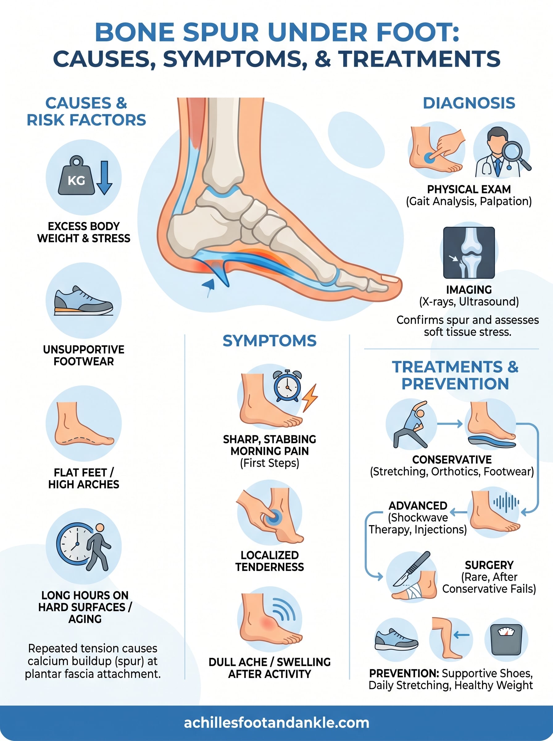 bone spur under foot infographic