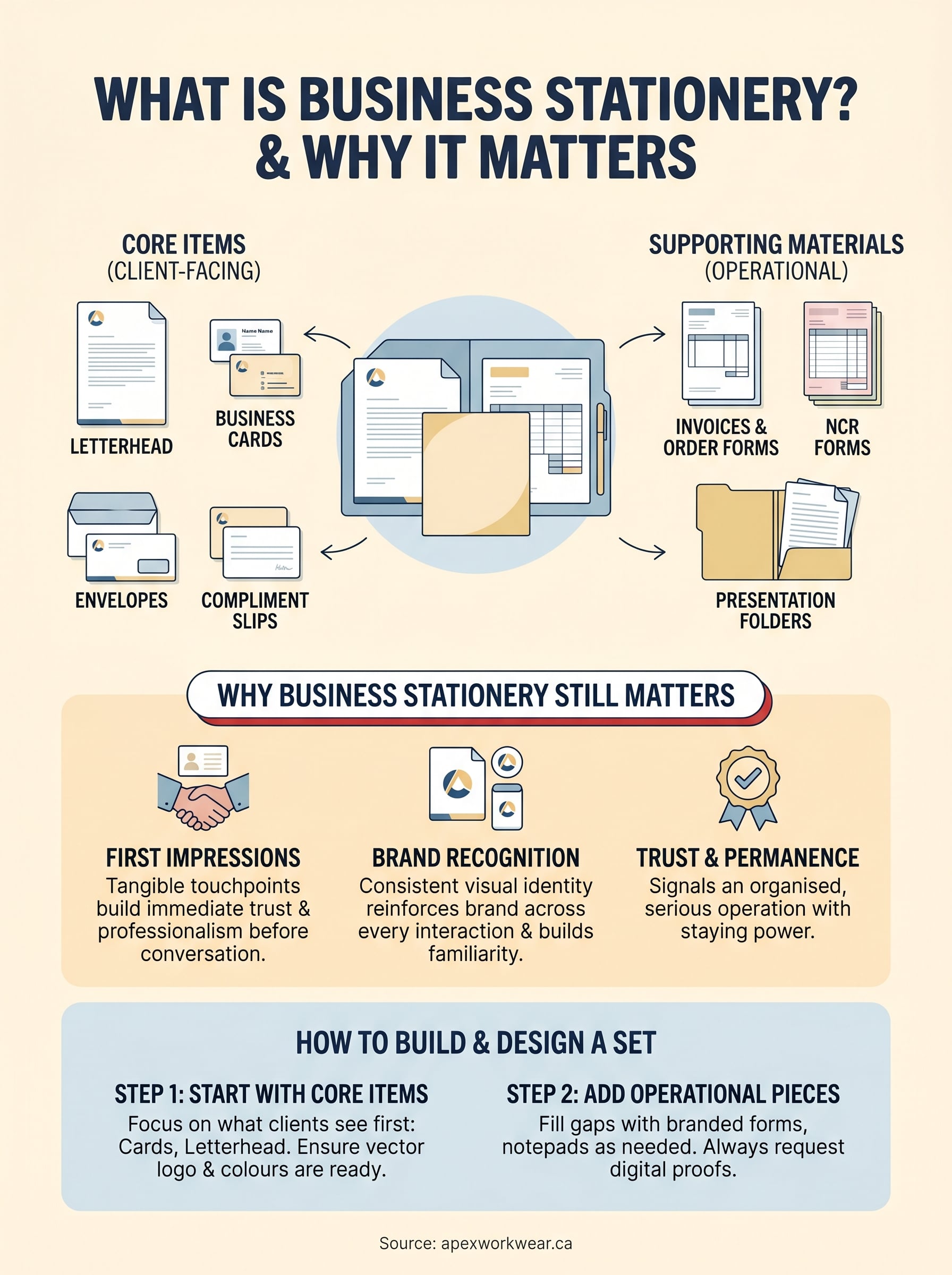 what is business stationery infographic