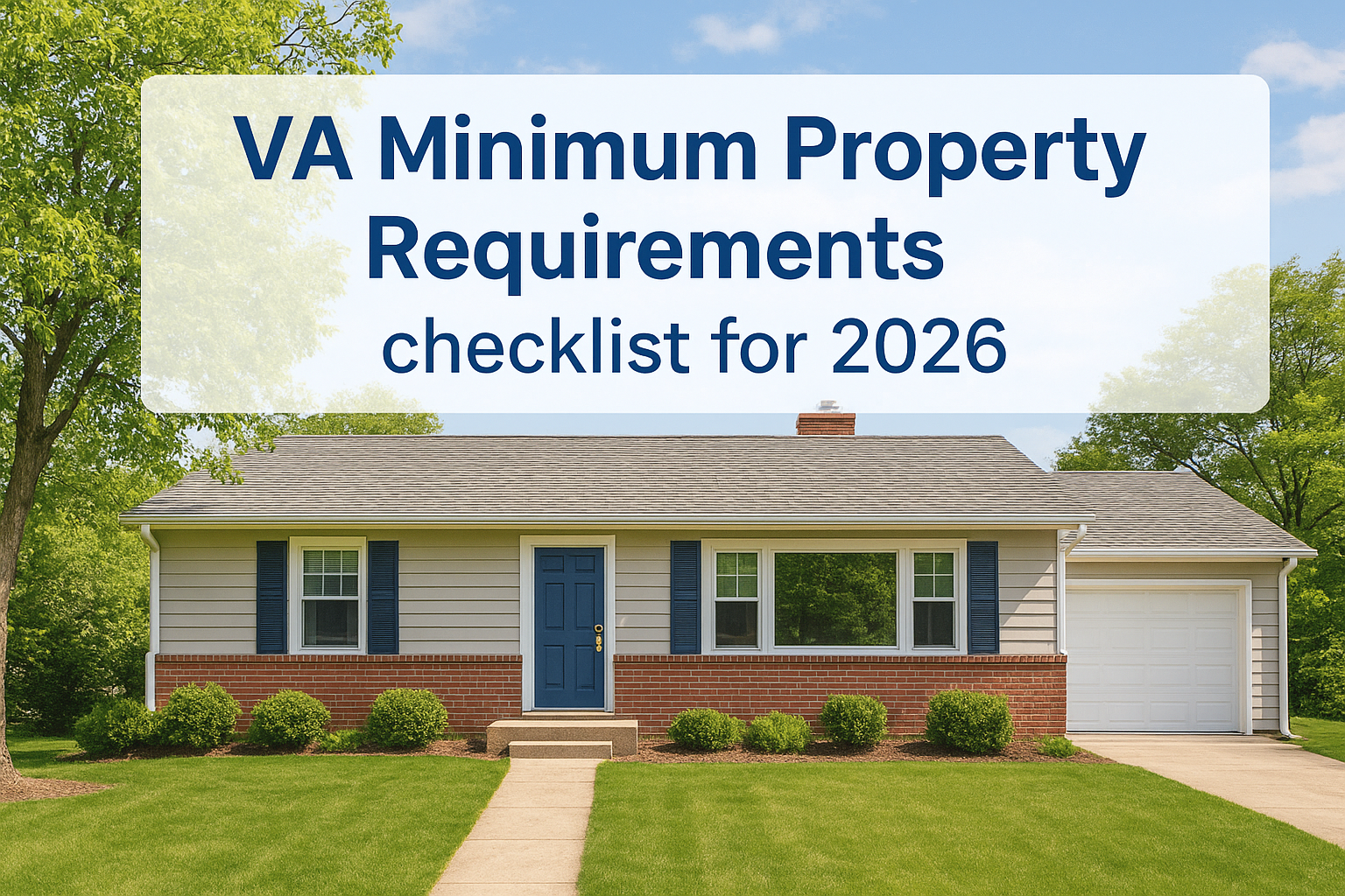 VA Minimum Property Requirements checklist for 2026