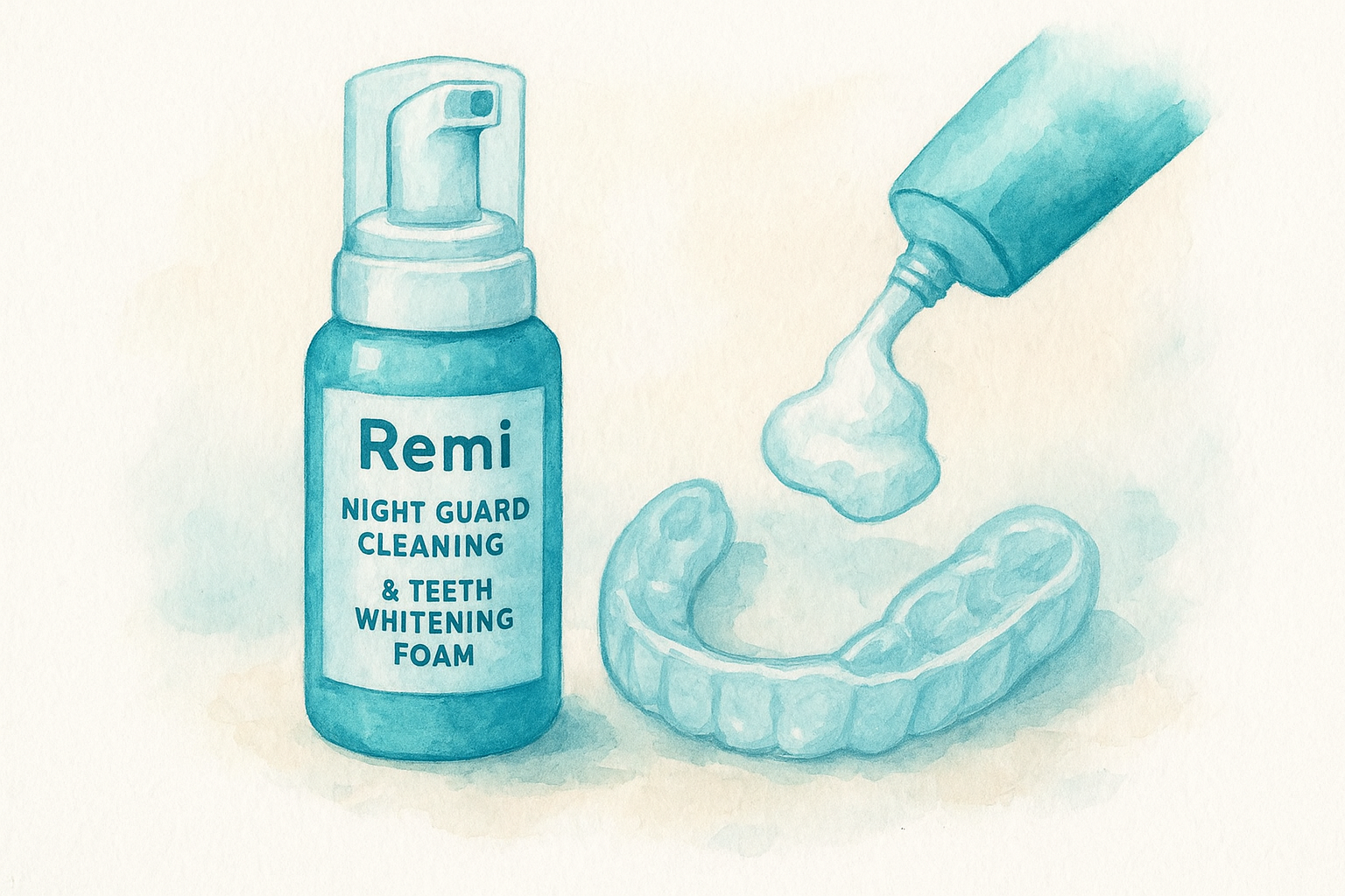 1. Remi night guard cleaning and teeth whitening foam