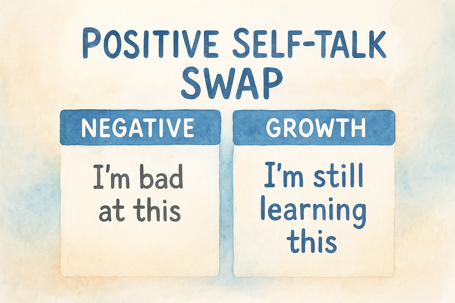 10. Positive self-talk swap poster