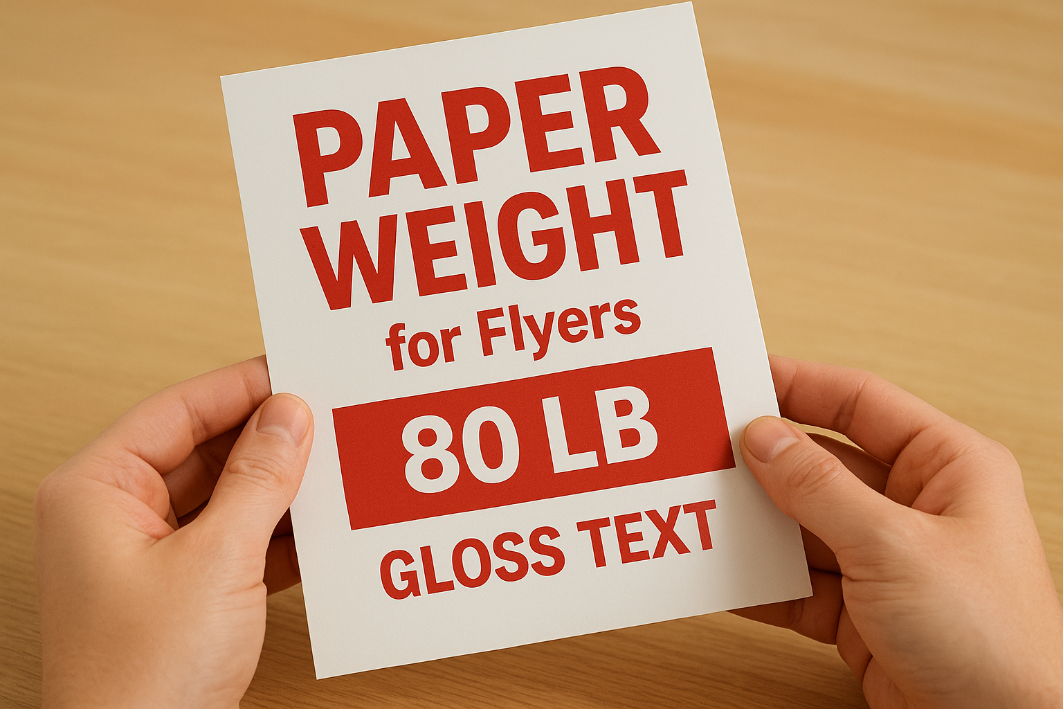 Common flyer paper weights in Canada