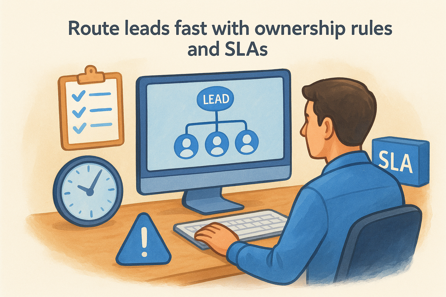 6. Route leads fast with ownership rules and SLAs