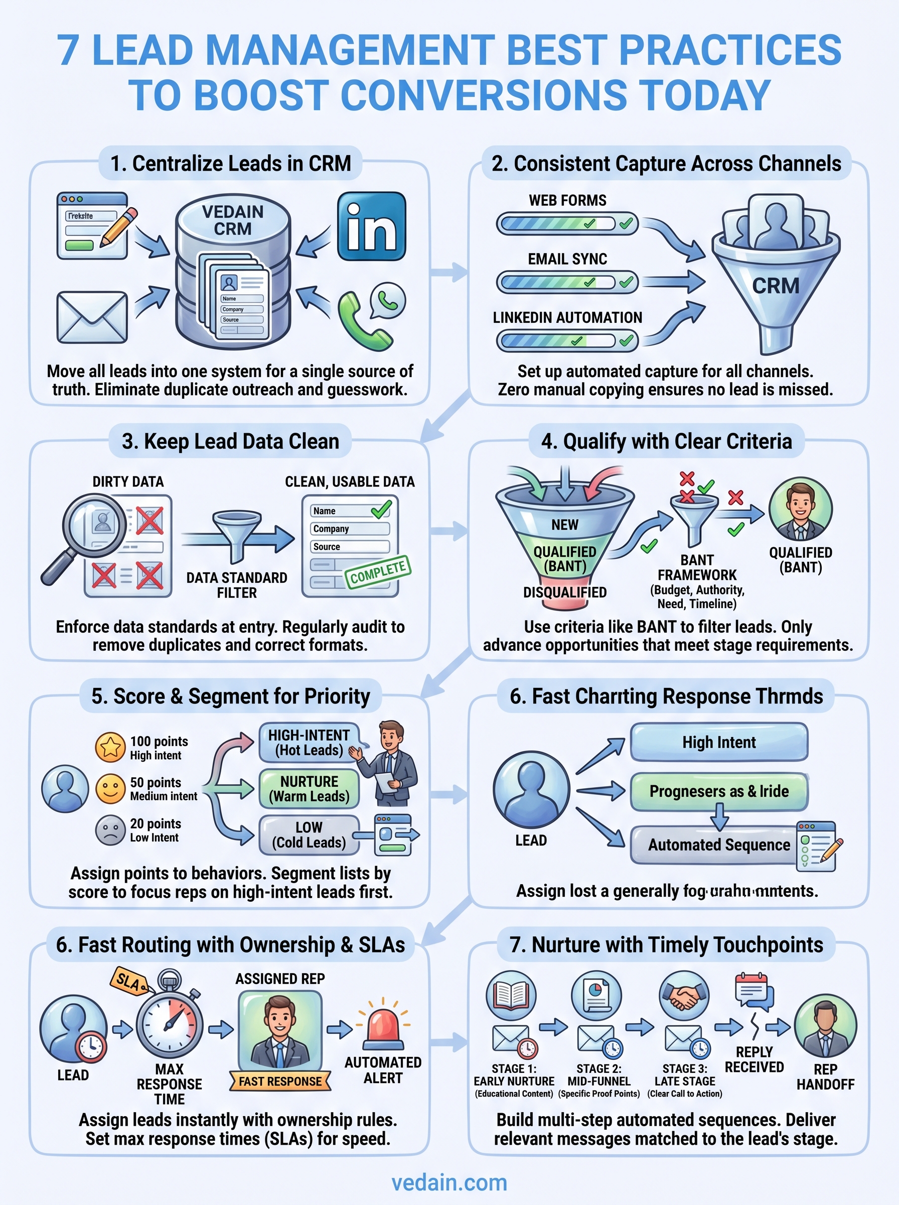 lead management best practices infographic