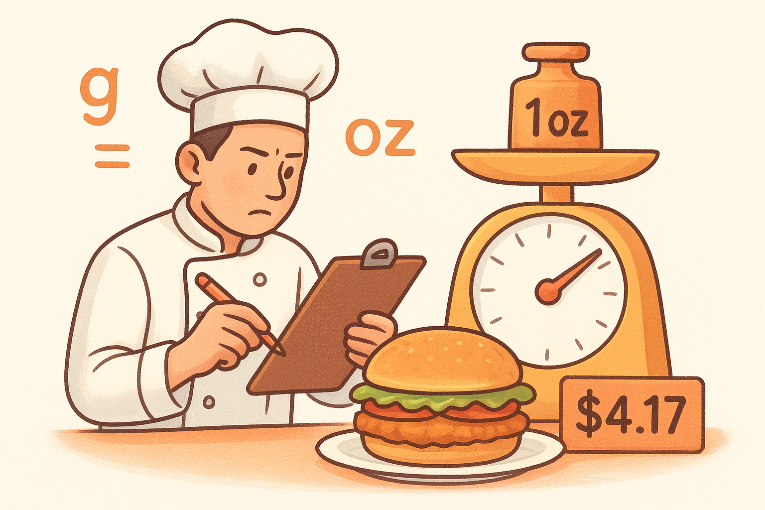 2. Cost every recipe down to the gram and ounce