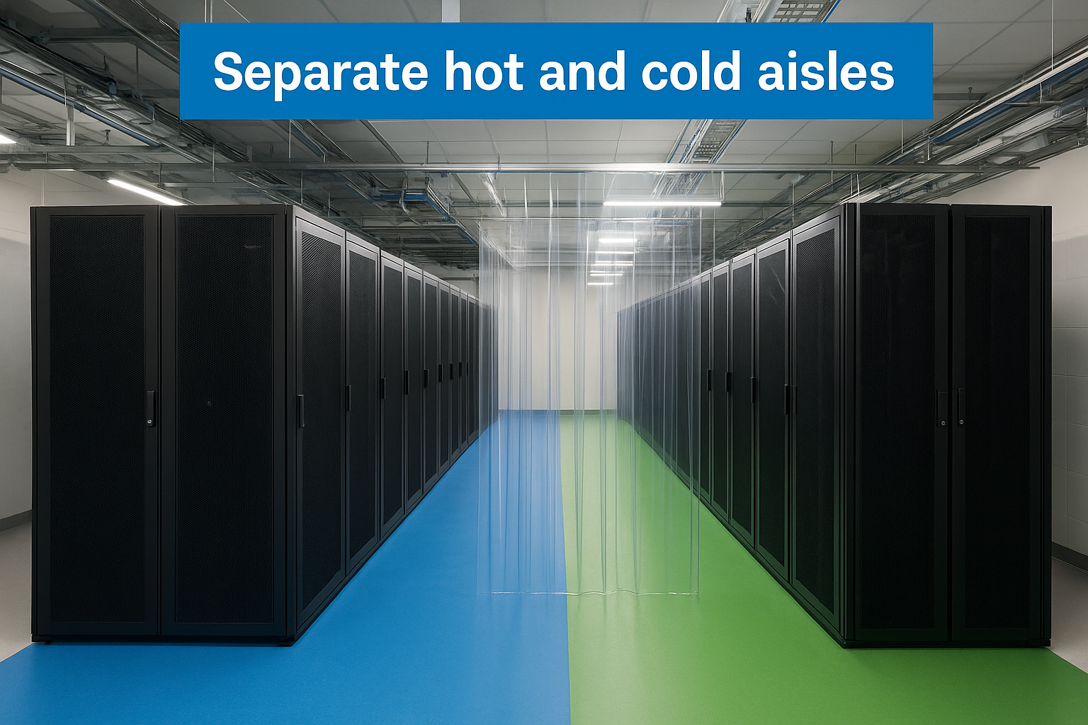 Separate hot and cold aisles