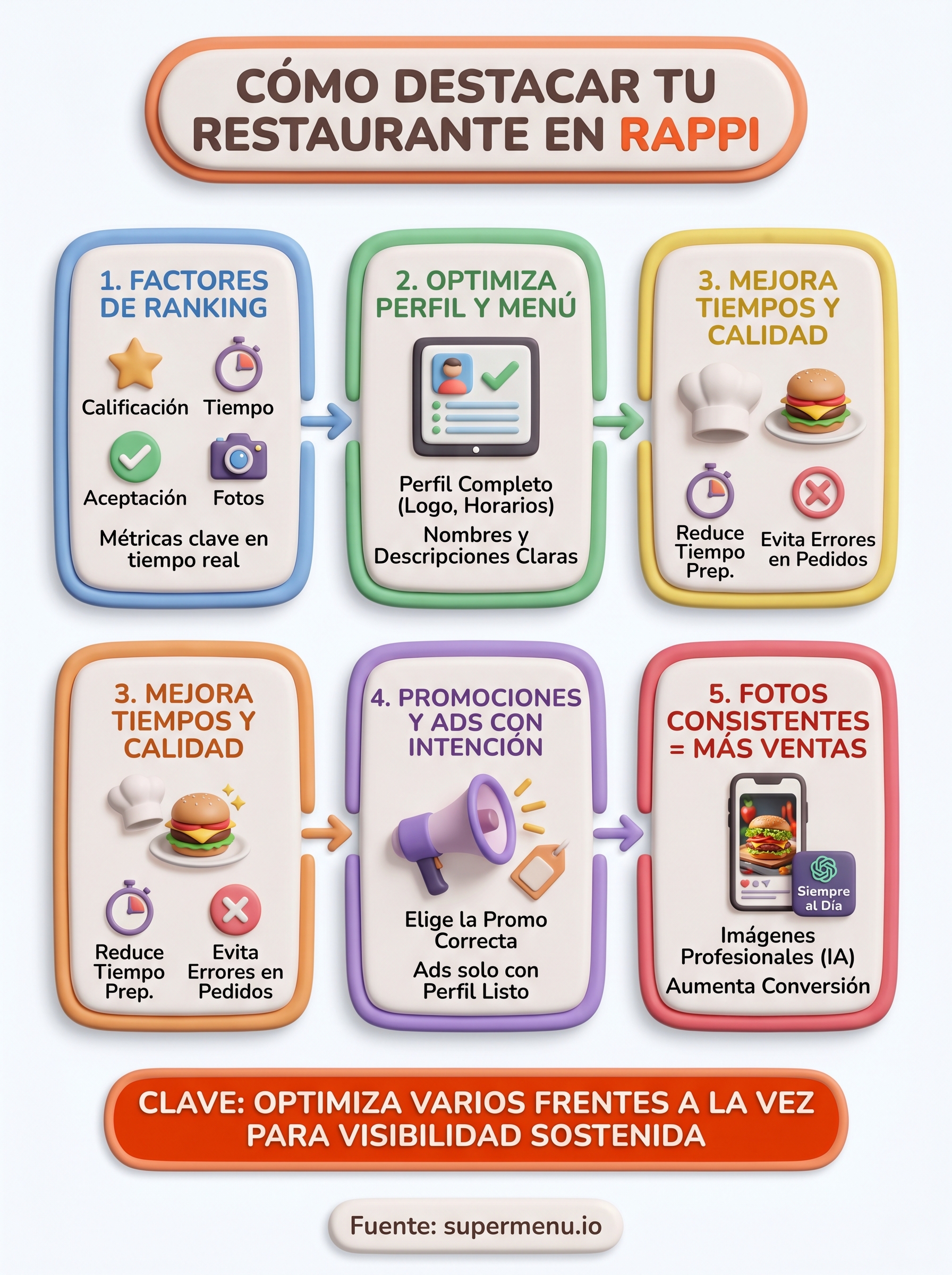 cómo destacar restaurante en rappi infographic