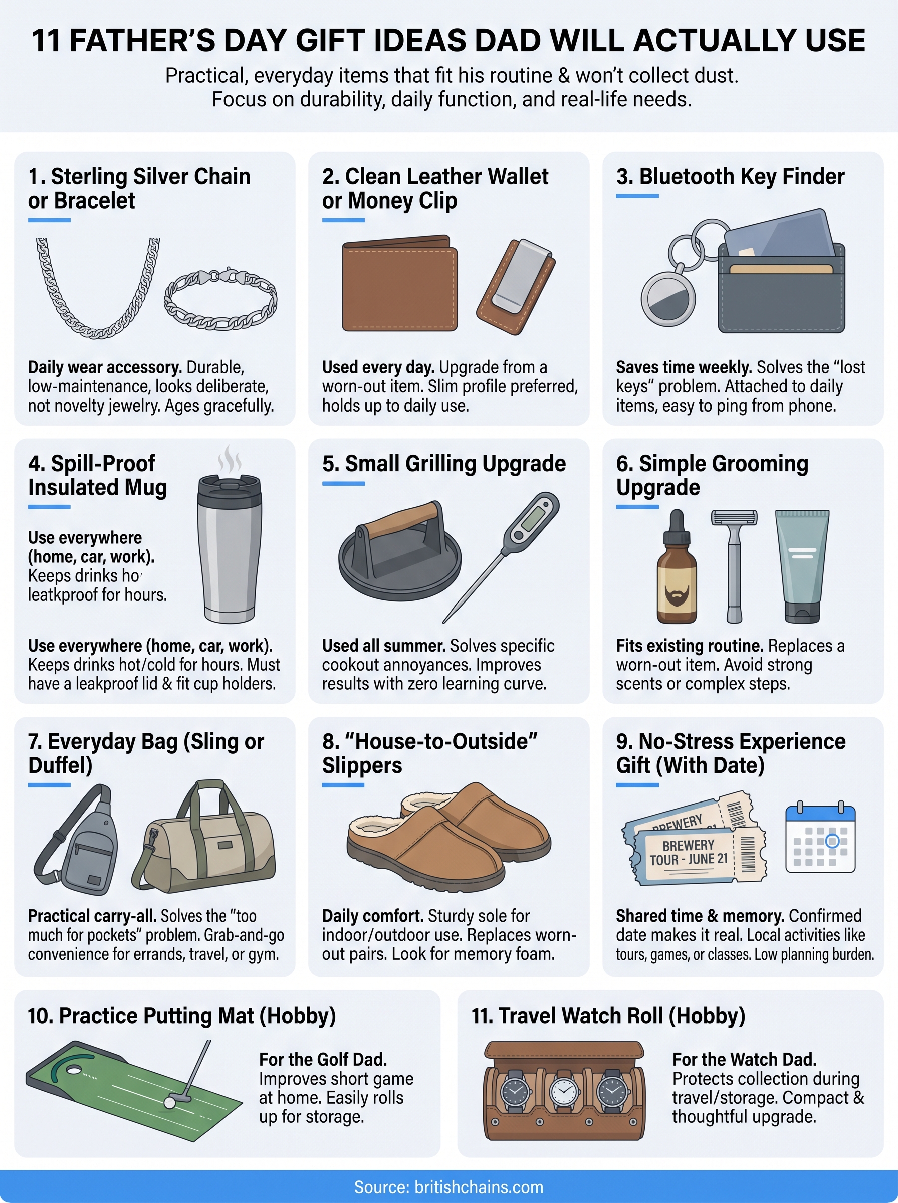 fathers day gift ideas infographic