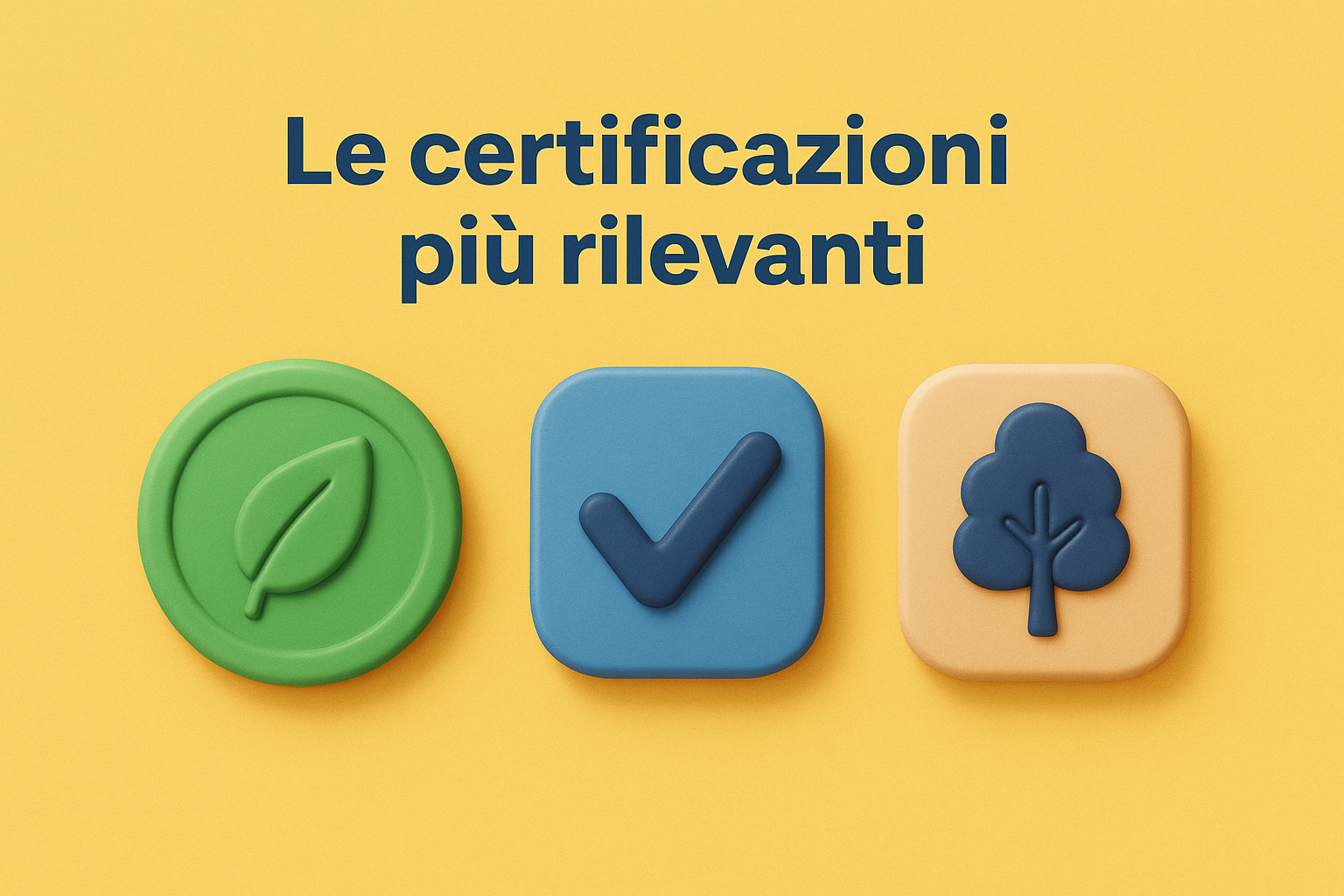 Le certificazioni più rilevanti