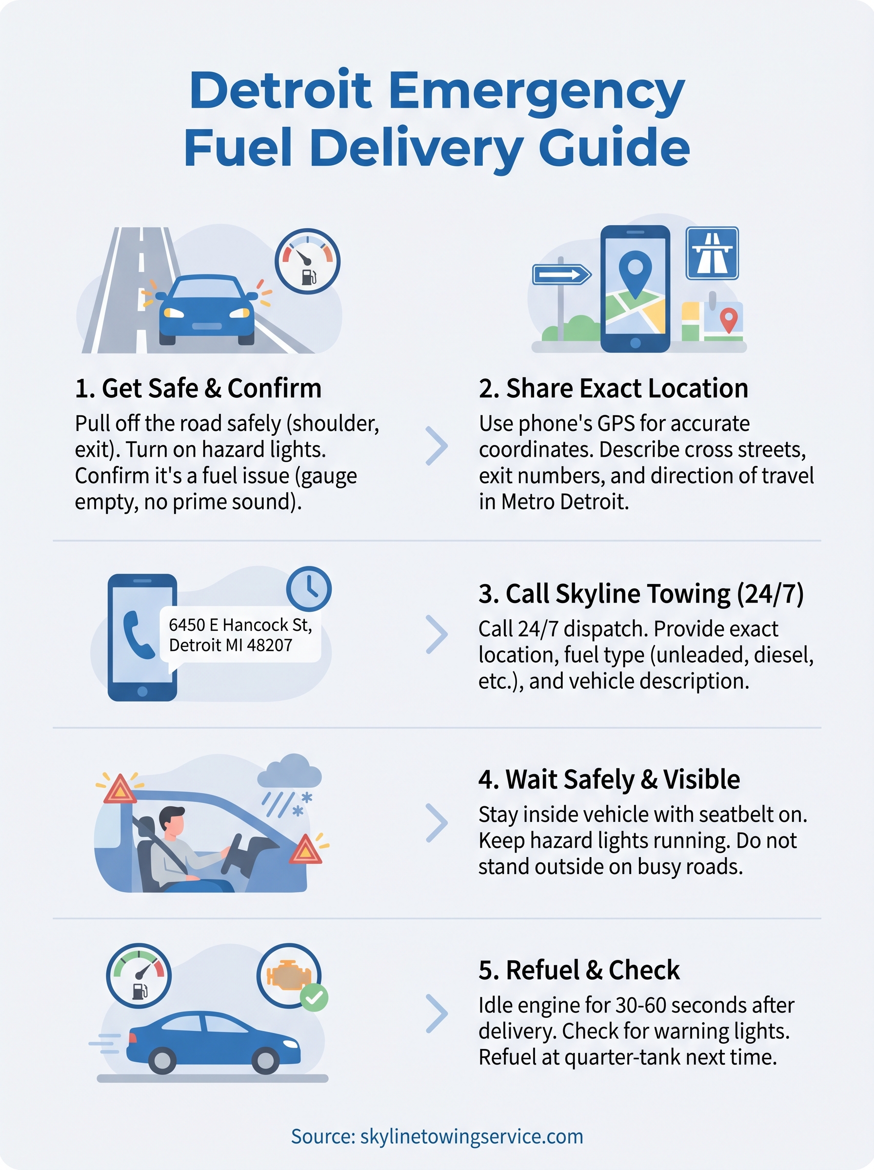 emergency fuel delivery near me infographic