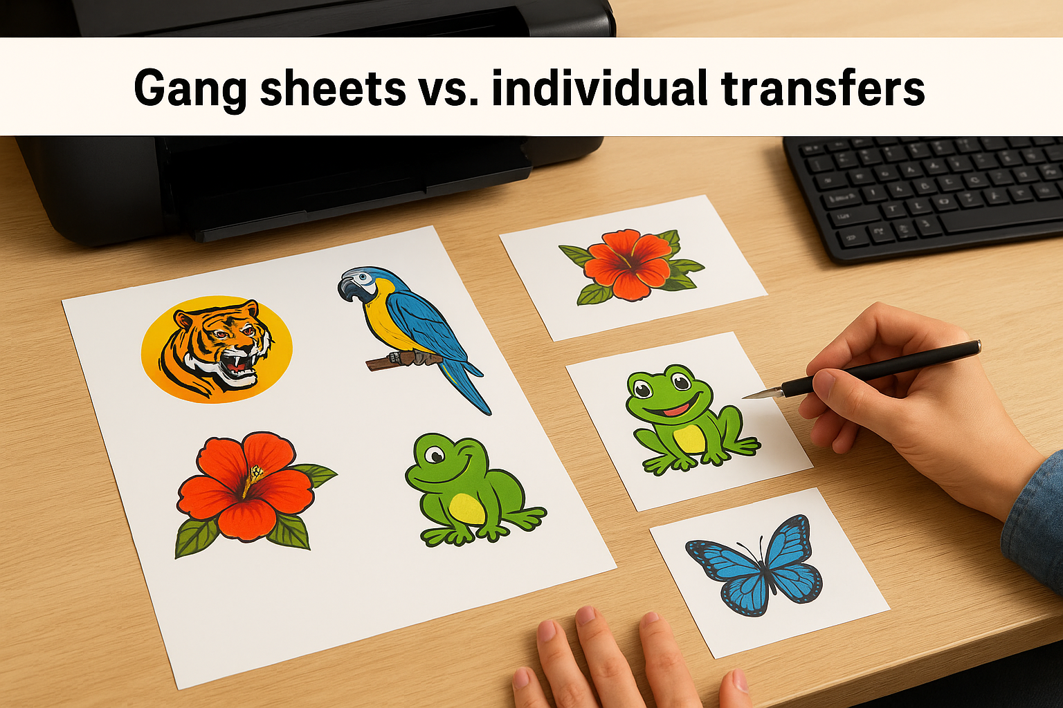 Gang sheets vs. individual transfers