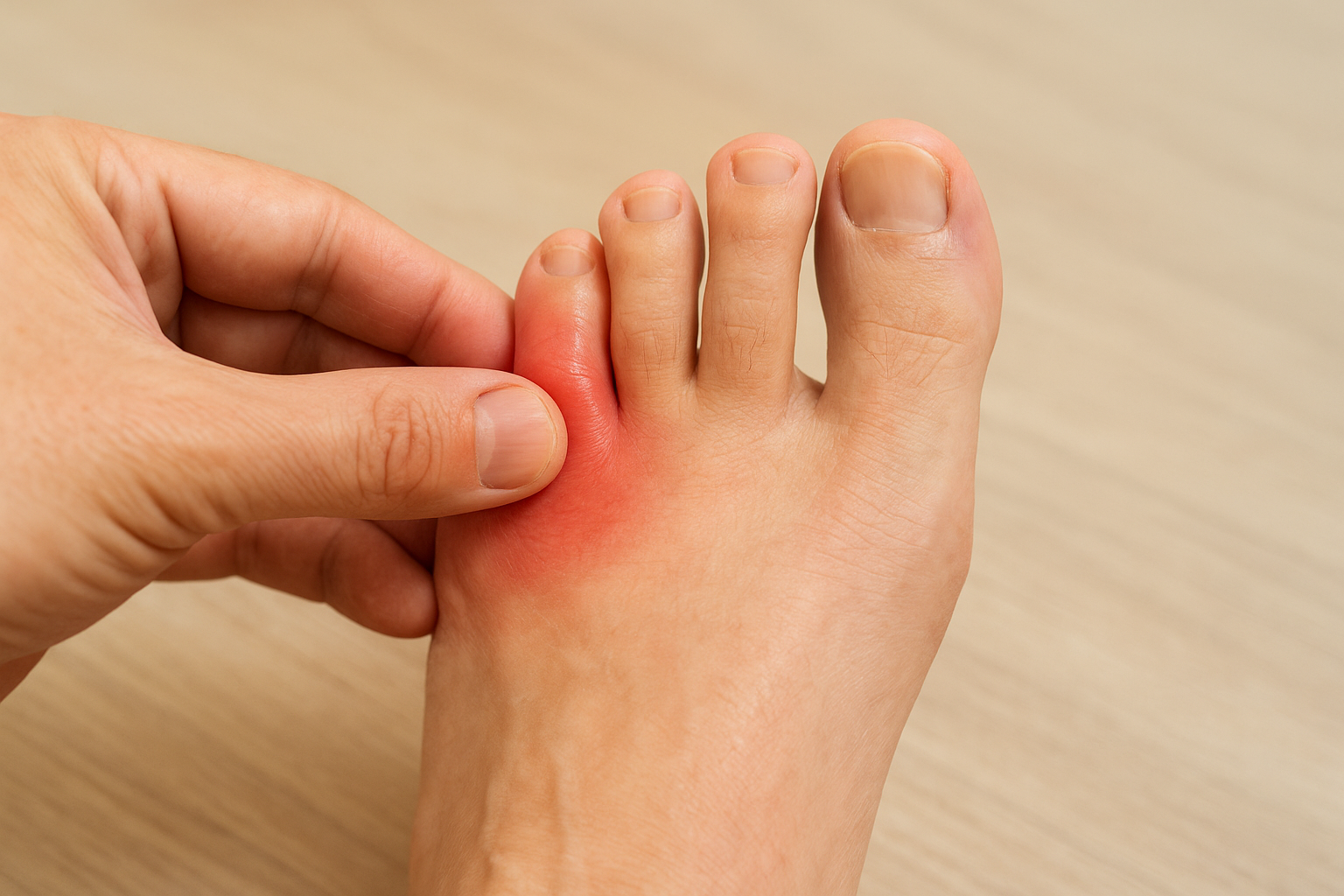 The classic signs of a gout flare