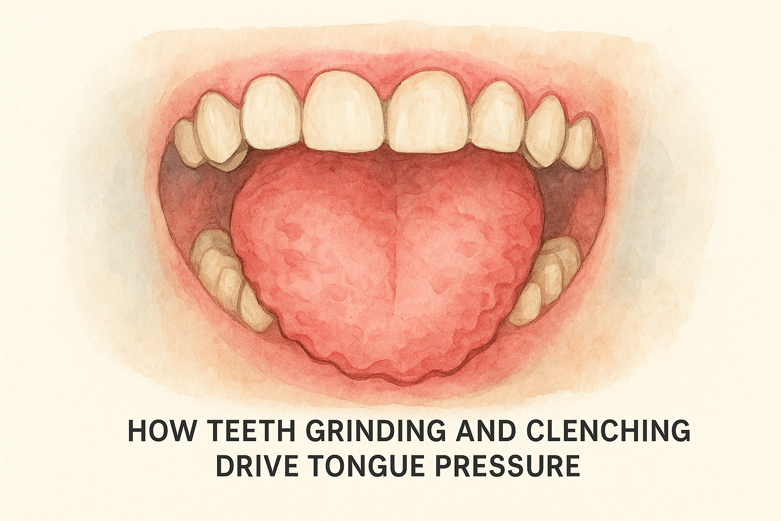 How teeth grinding and clenching drive tongue pressure