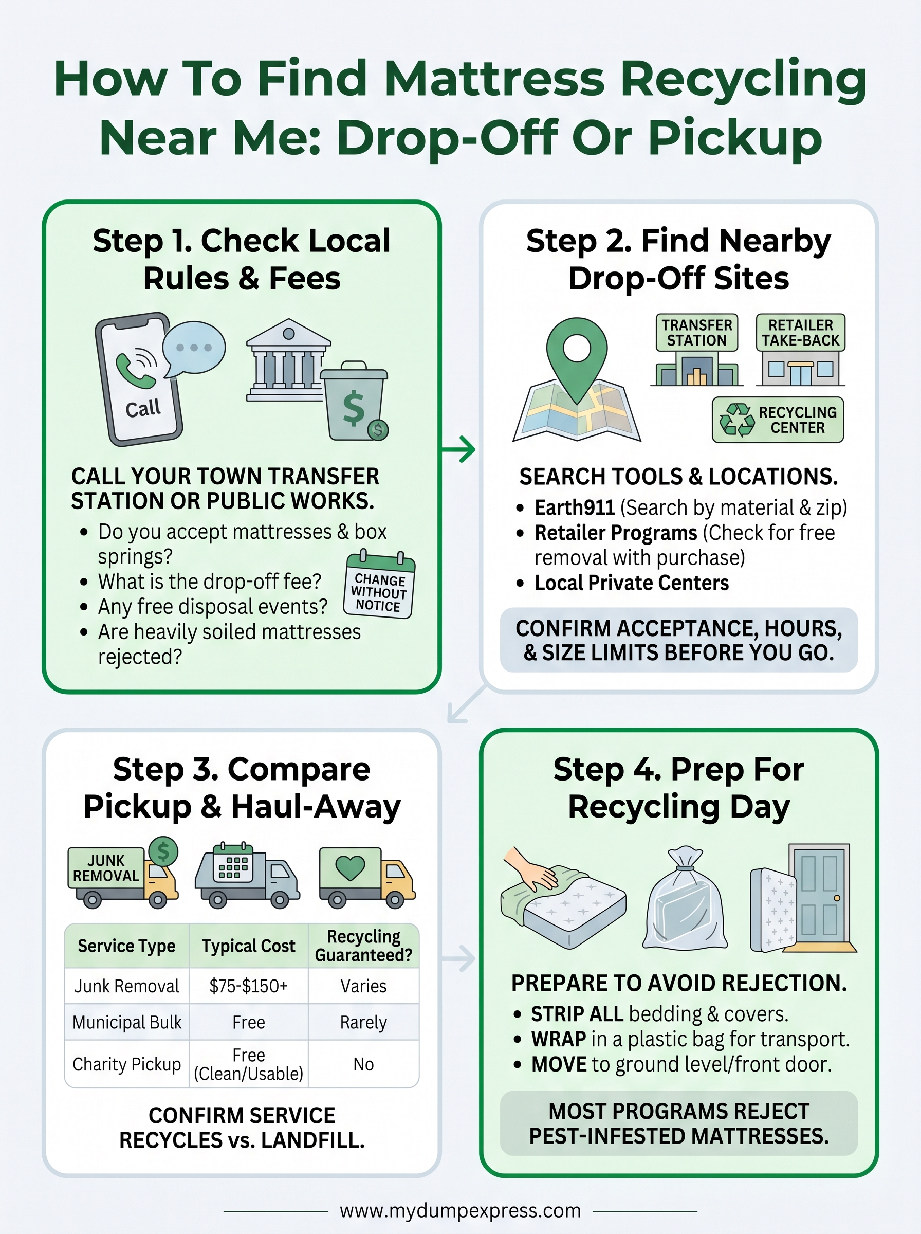 mattress recycling near me infographic