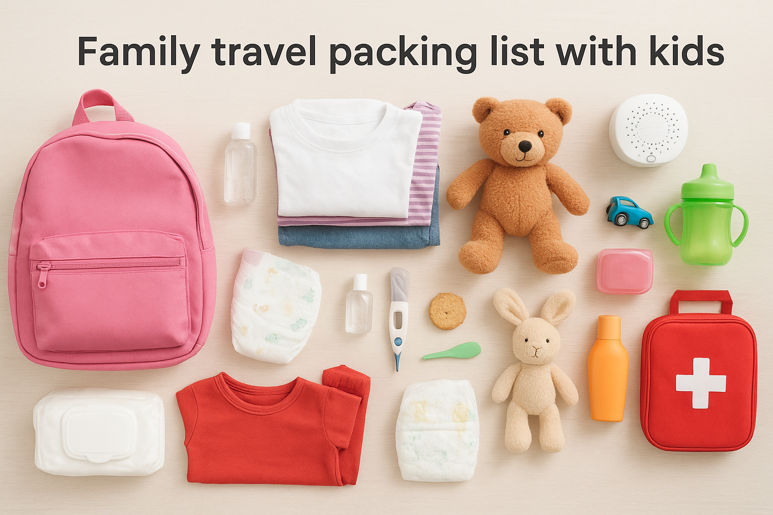 8. Family travel packing list with kids