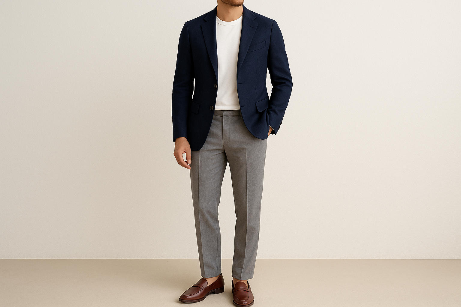 4. Wear it under a blazer for smart casual
