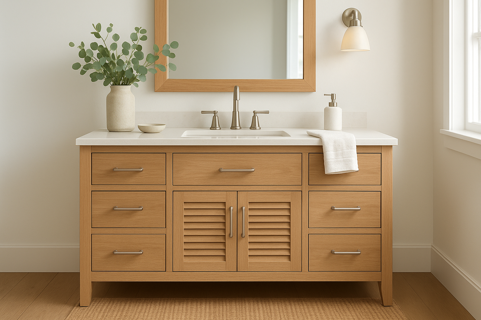 1. Build a custom coastal vanity