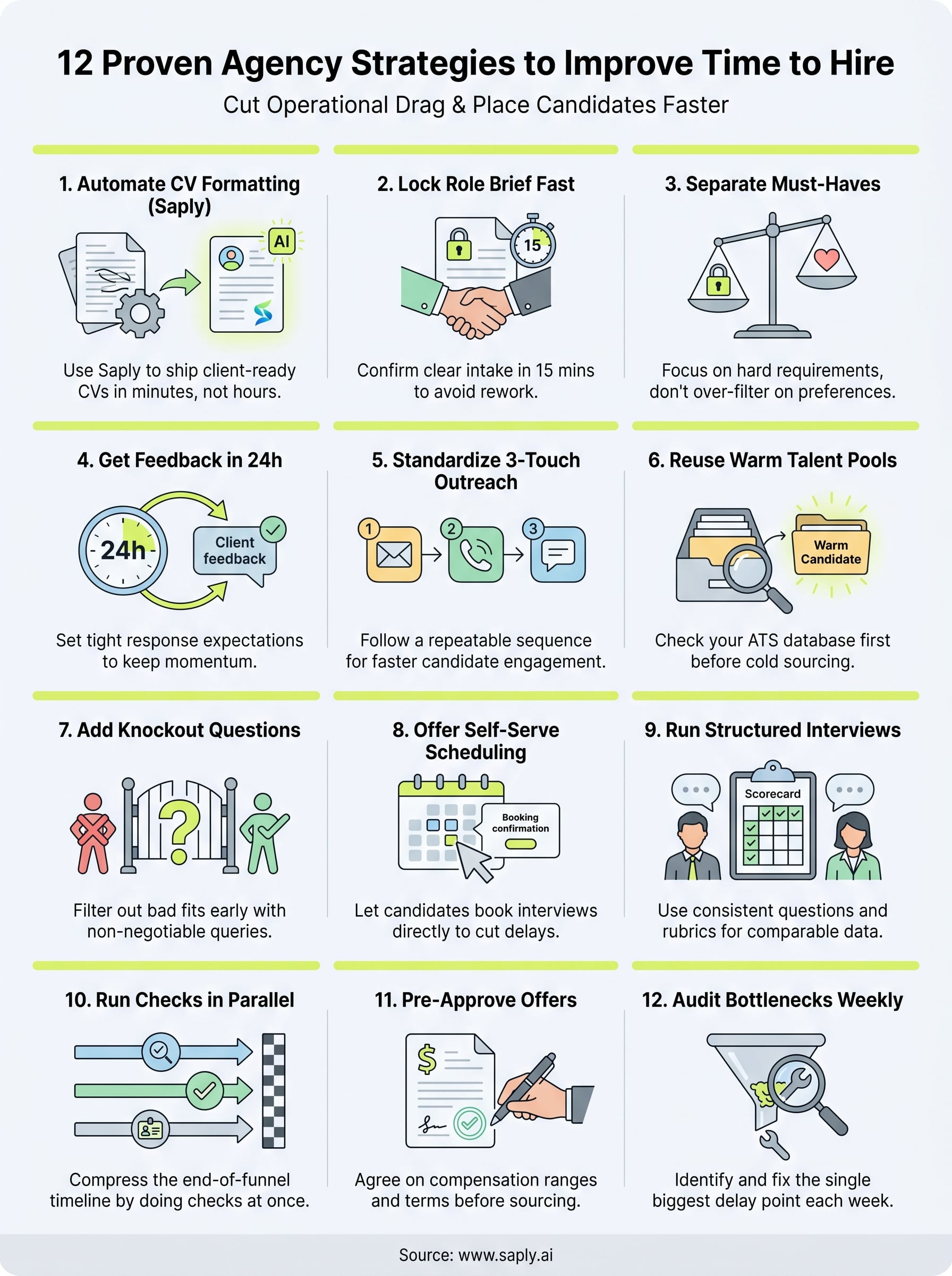 how to improve time to hire infographic