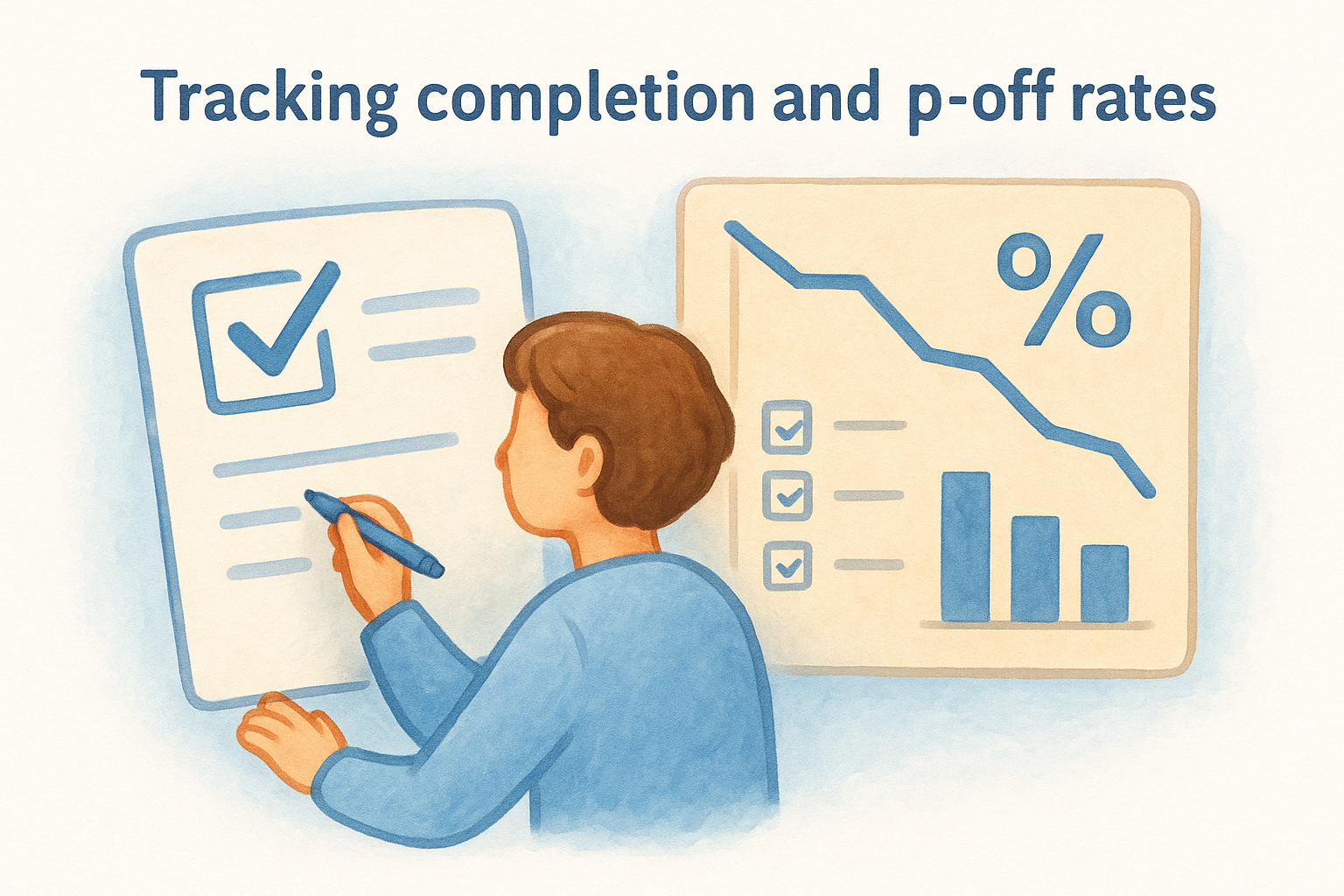 Tracking completion and drop-off rates