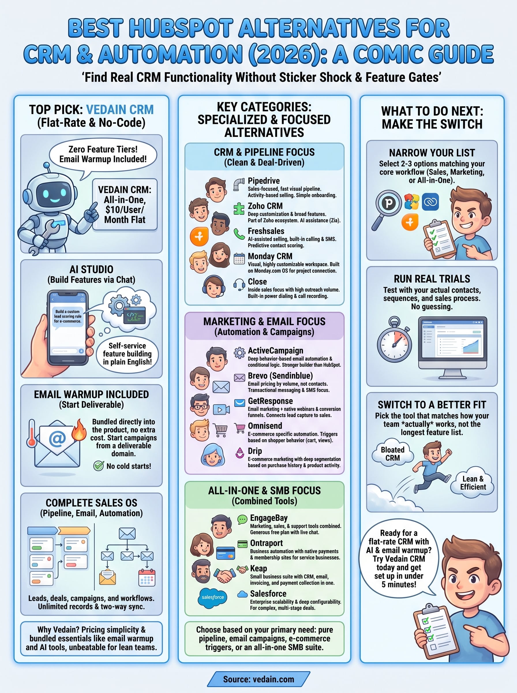 best hubspot alternatives infographic