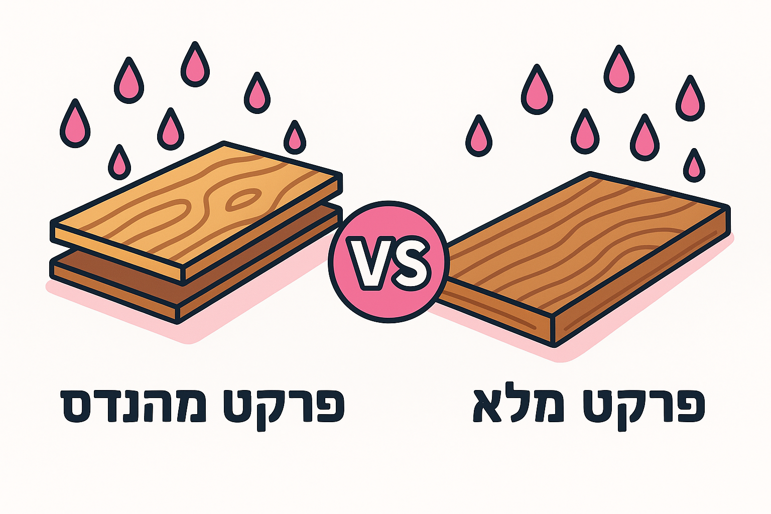 פרקט מהנדס לעומת פרקט מלא