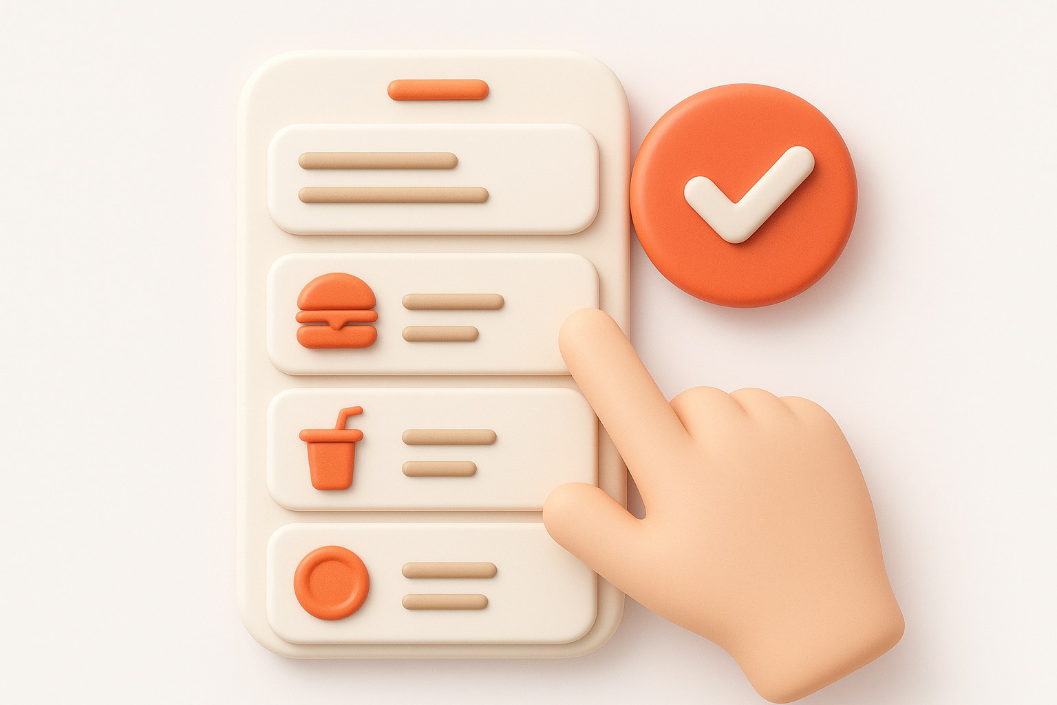 2. Menú claro y optimizado para elegir rápido