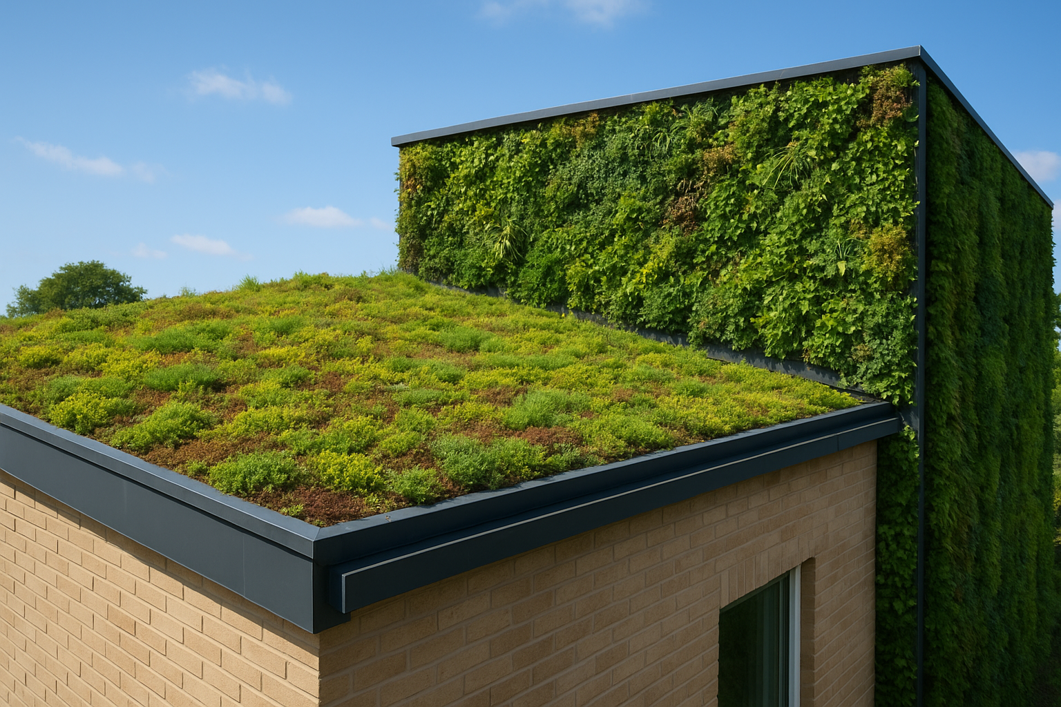 Green roofs and vertical gardens