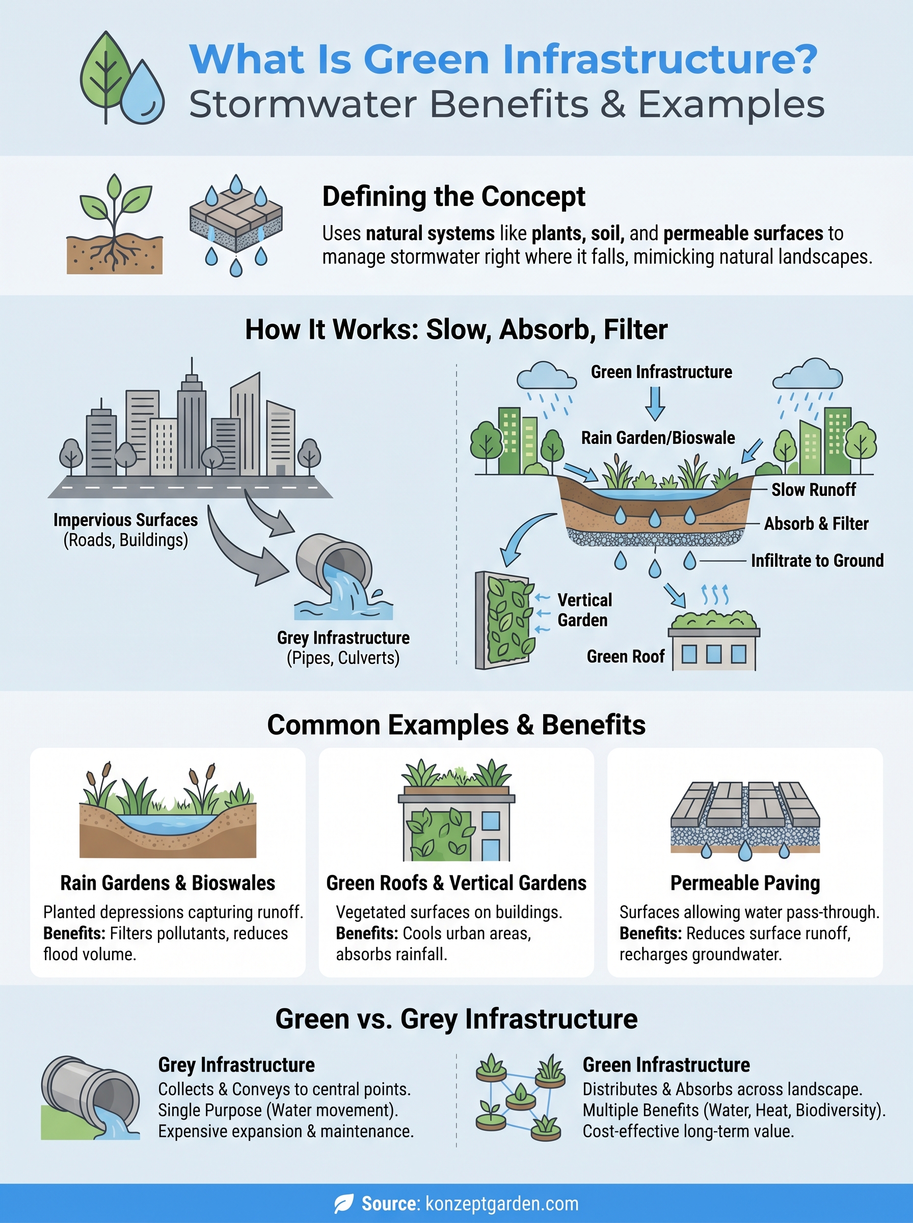 what is green infrastructure infographic