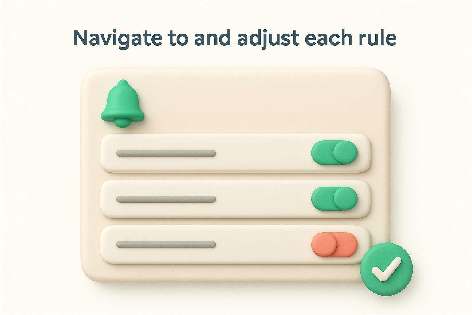 Navigate to and adjust each rule
