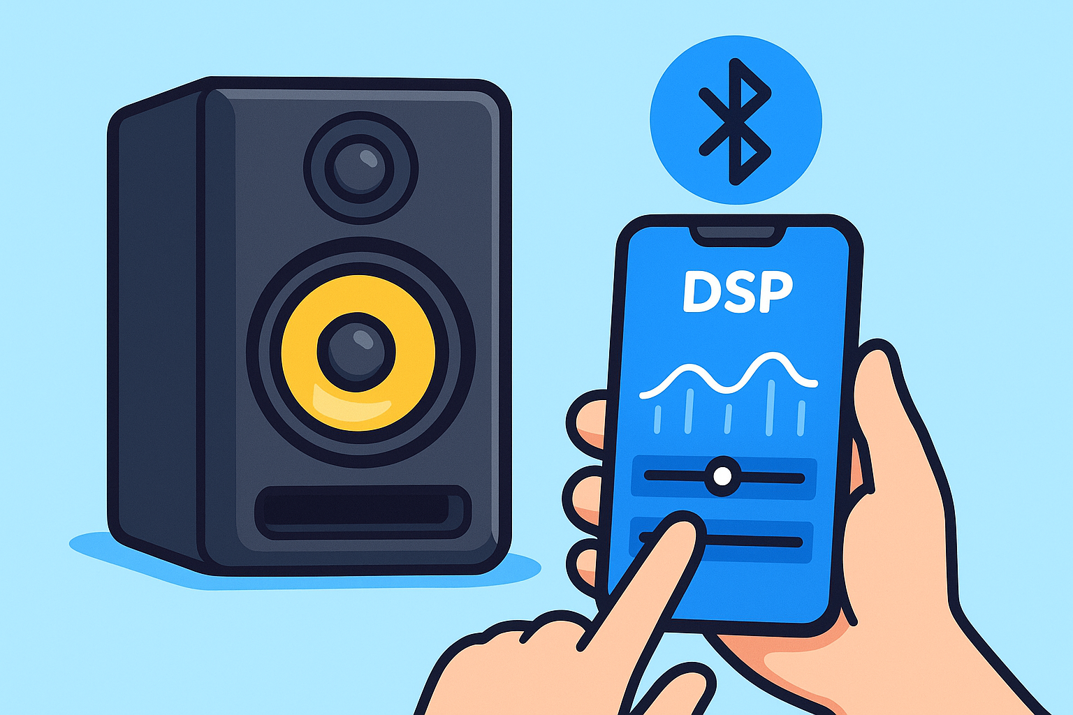 Built-in voicing and DSP controls to use first
