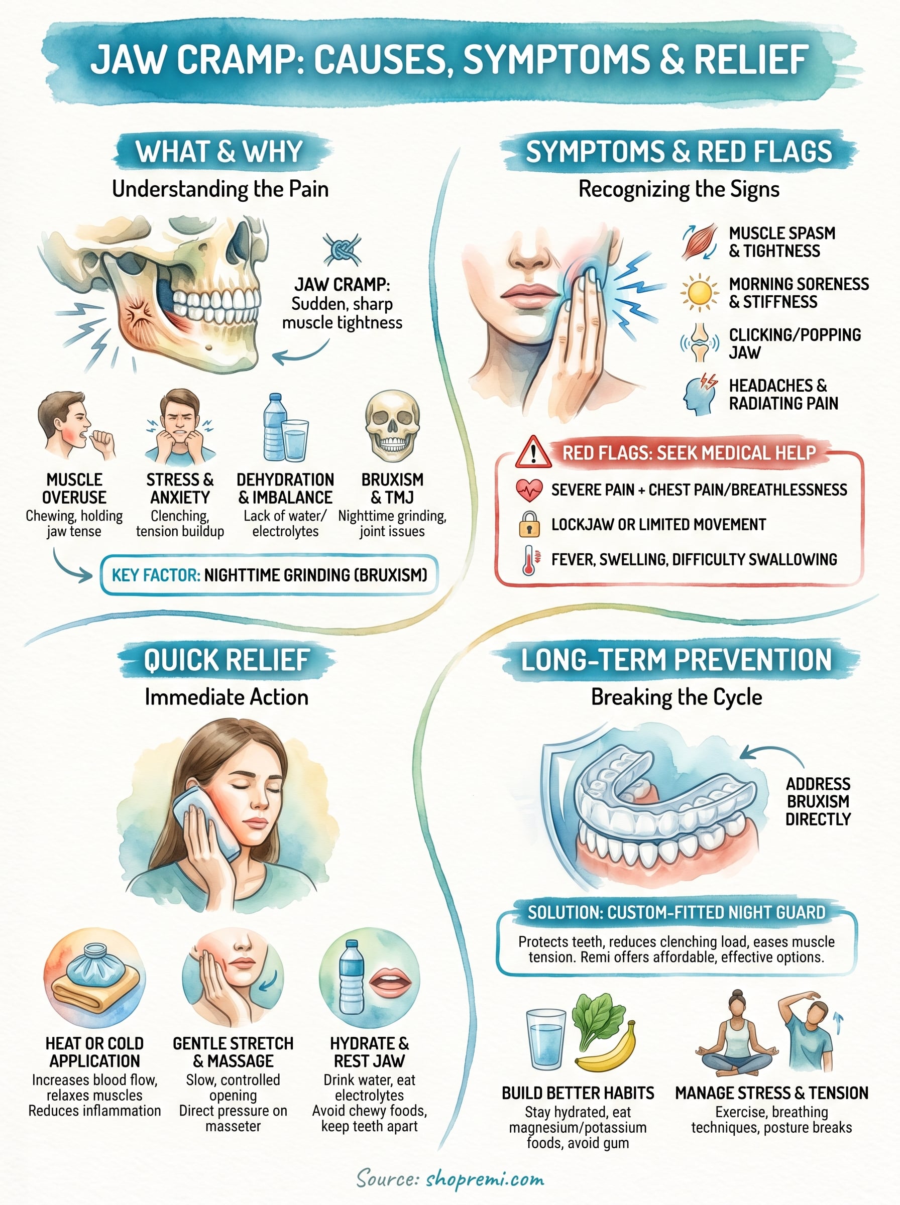 jaw cramp infographic