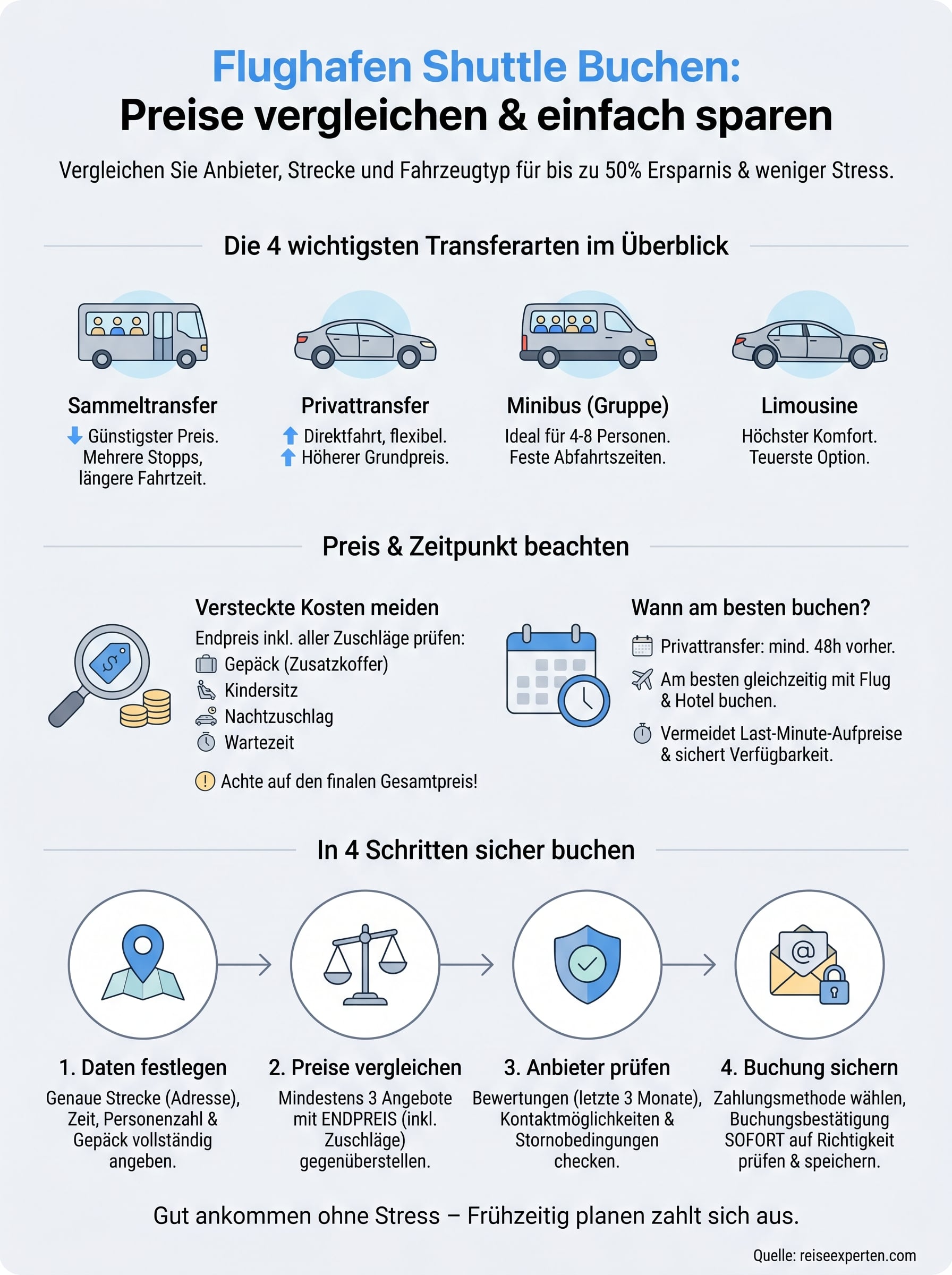 flughafen shuttle buchen infographic