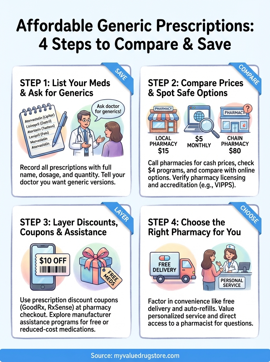 affordable generic prescriptions infographic