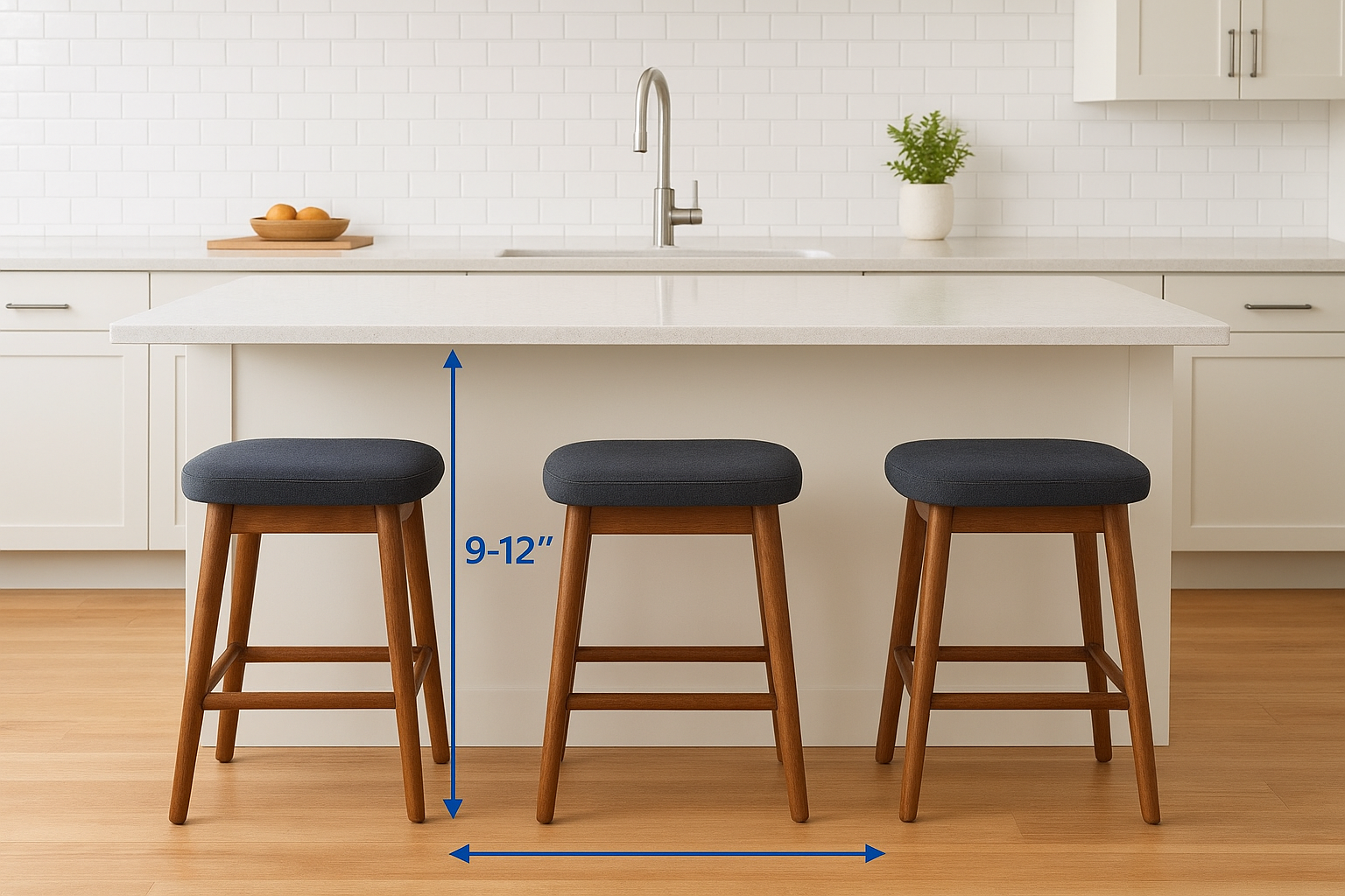 Overhang, knee clearance, and stool spacing basics