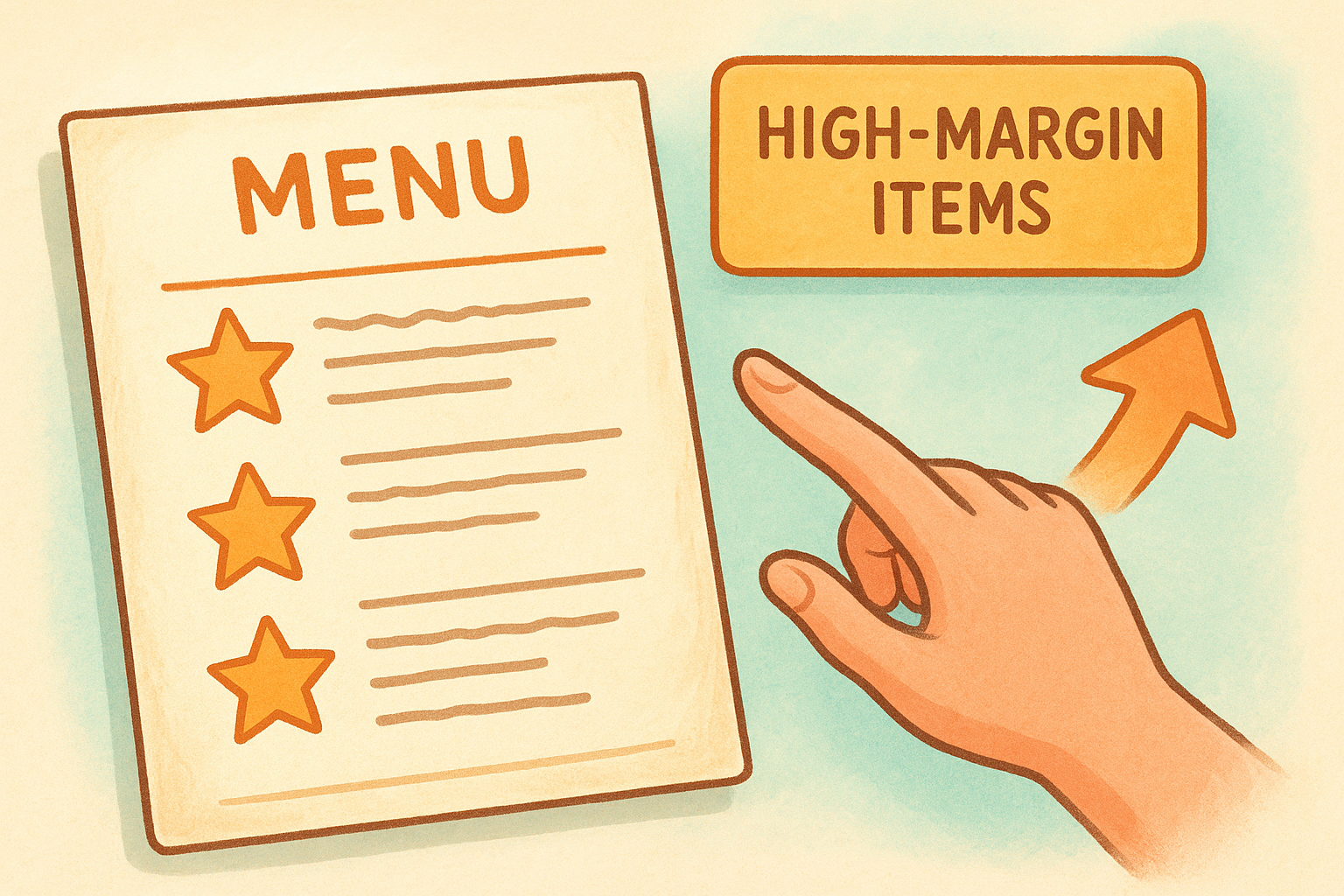 Menu layout tactics that increase high-margin sales