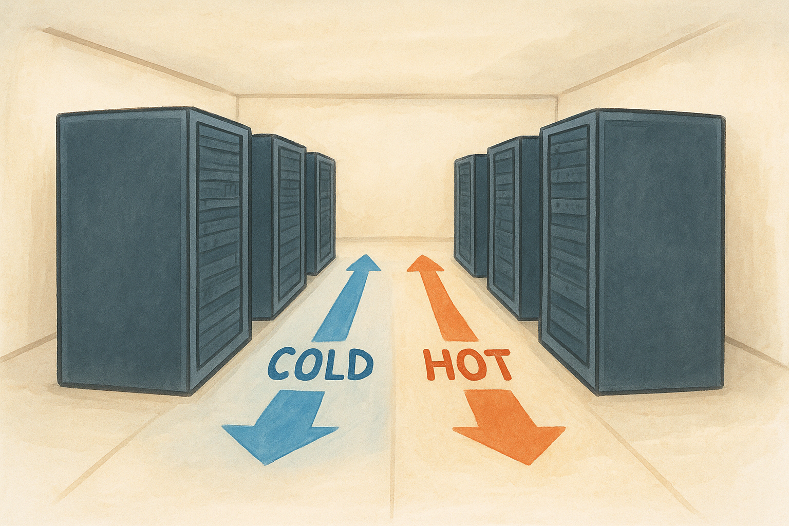 Adopt a hot aisle/cold aisle layout