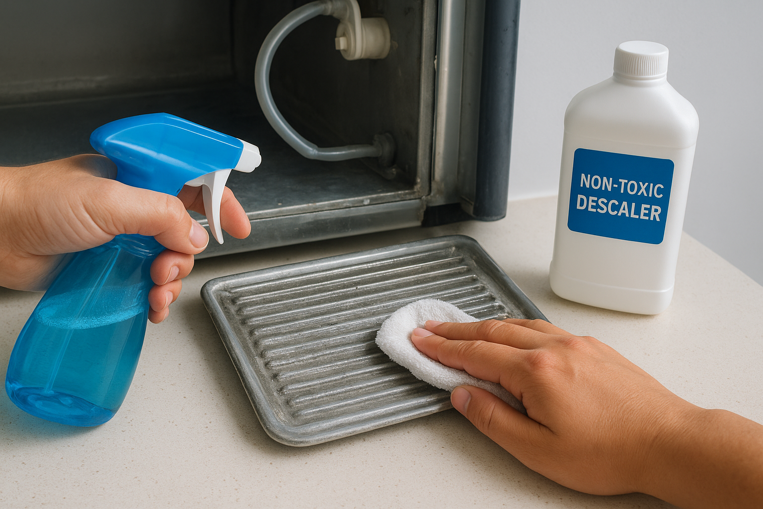 Clean the evaporator plate directly