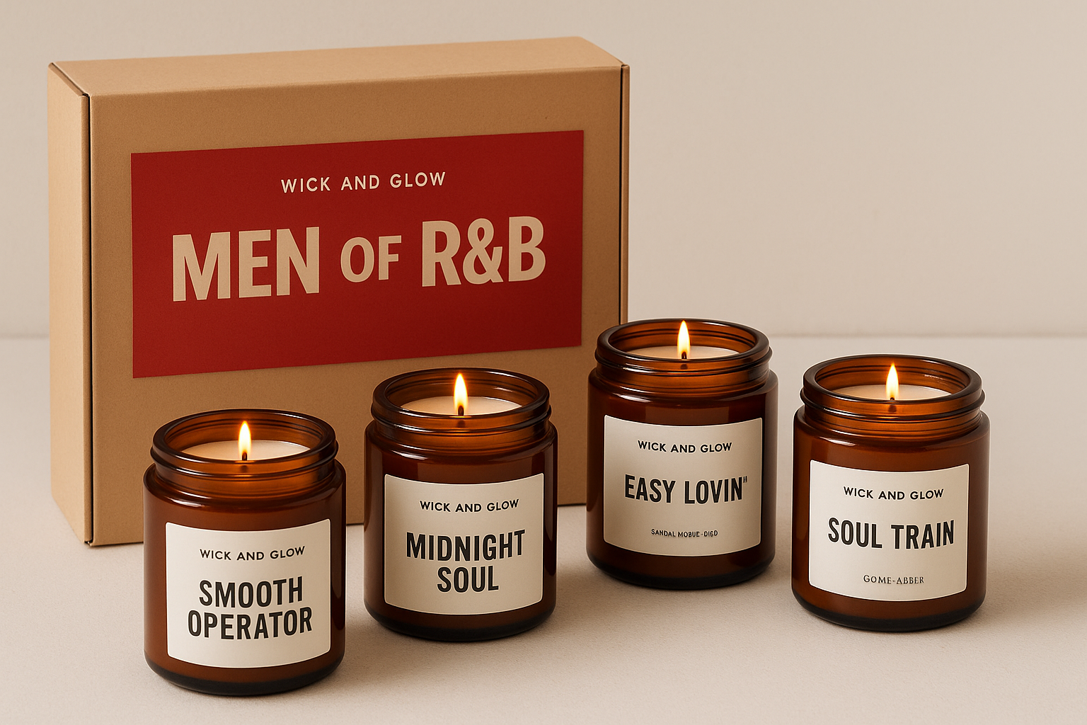 3. Wick and Glow Men of R and B set