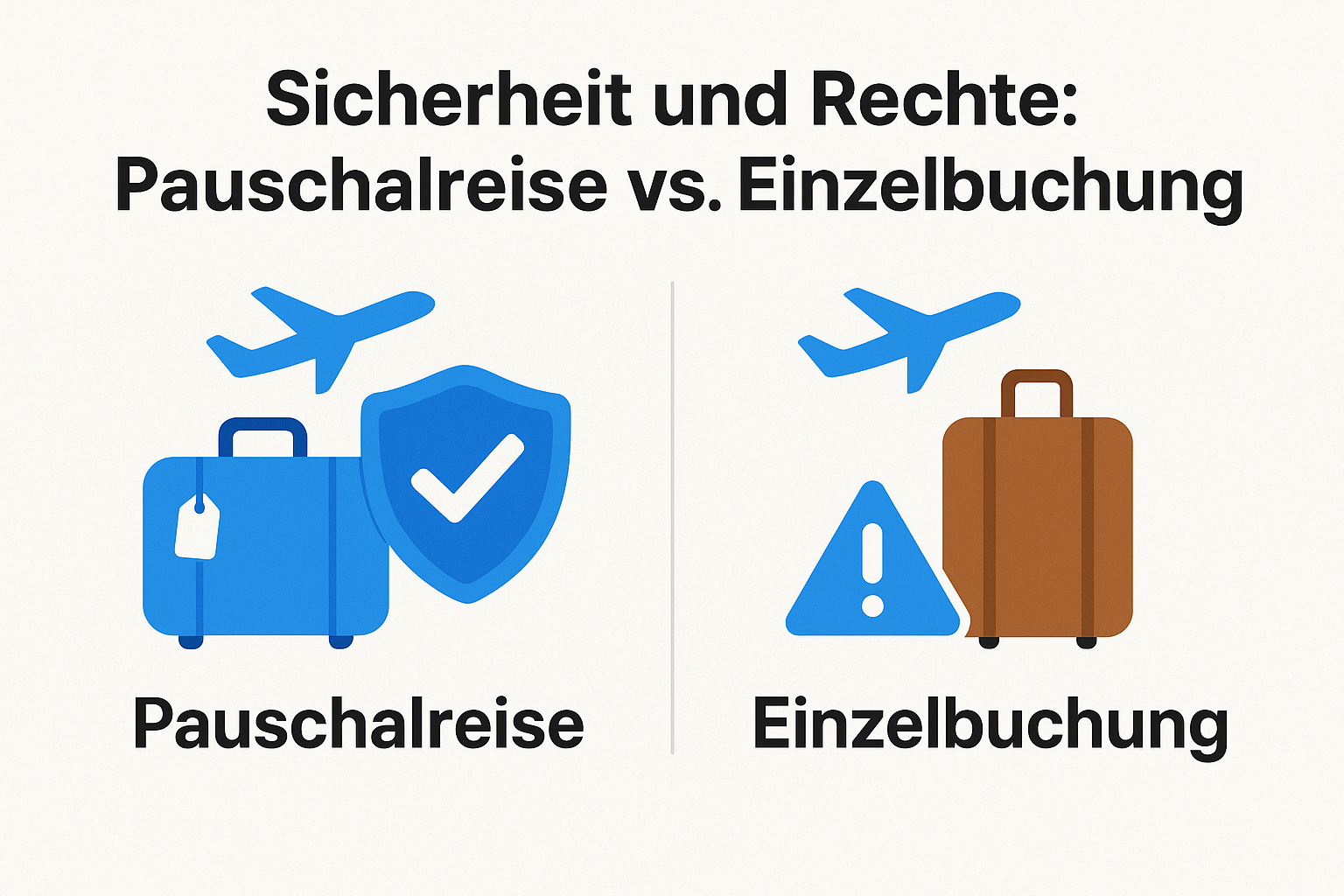 Sicherheit und Rechte: Pauschalreise vs. Einzelbuchung