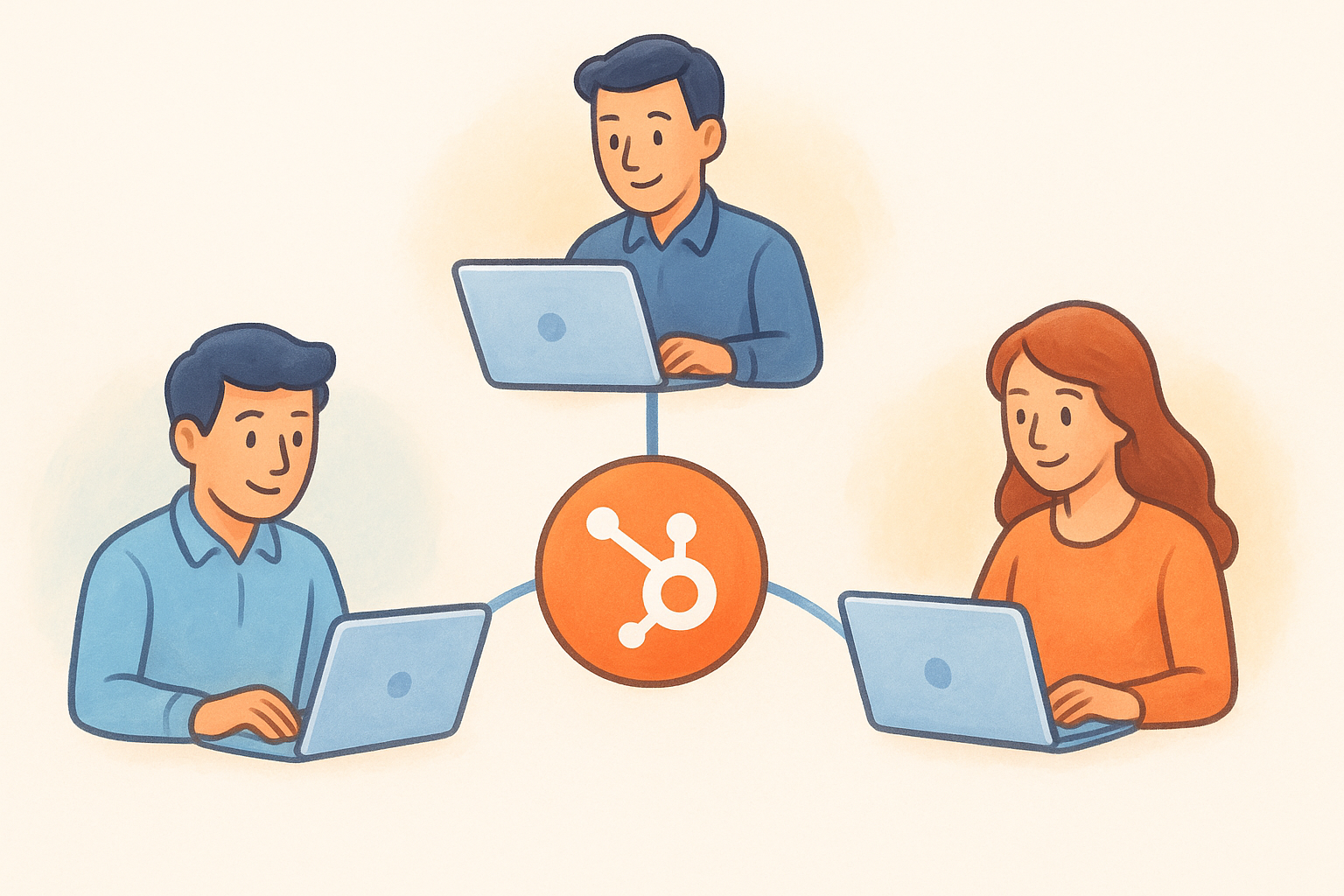 How the hubs connect across teams