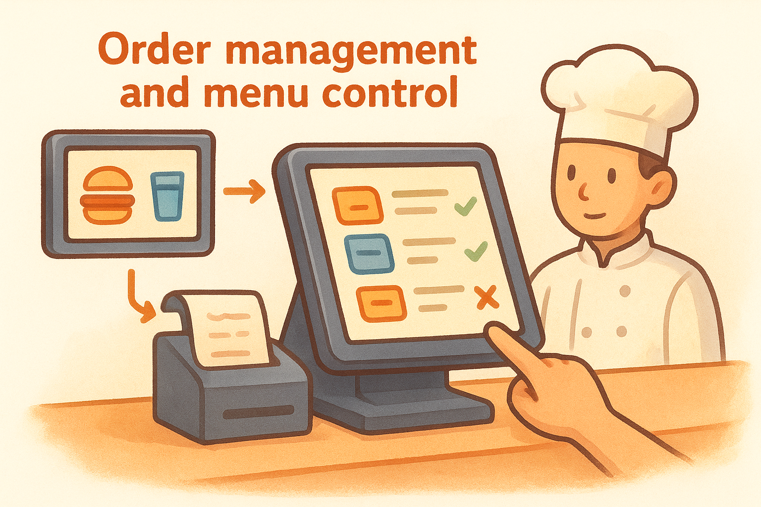 Order management and menu control